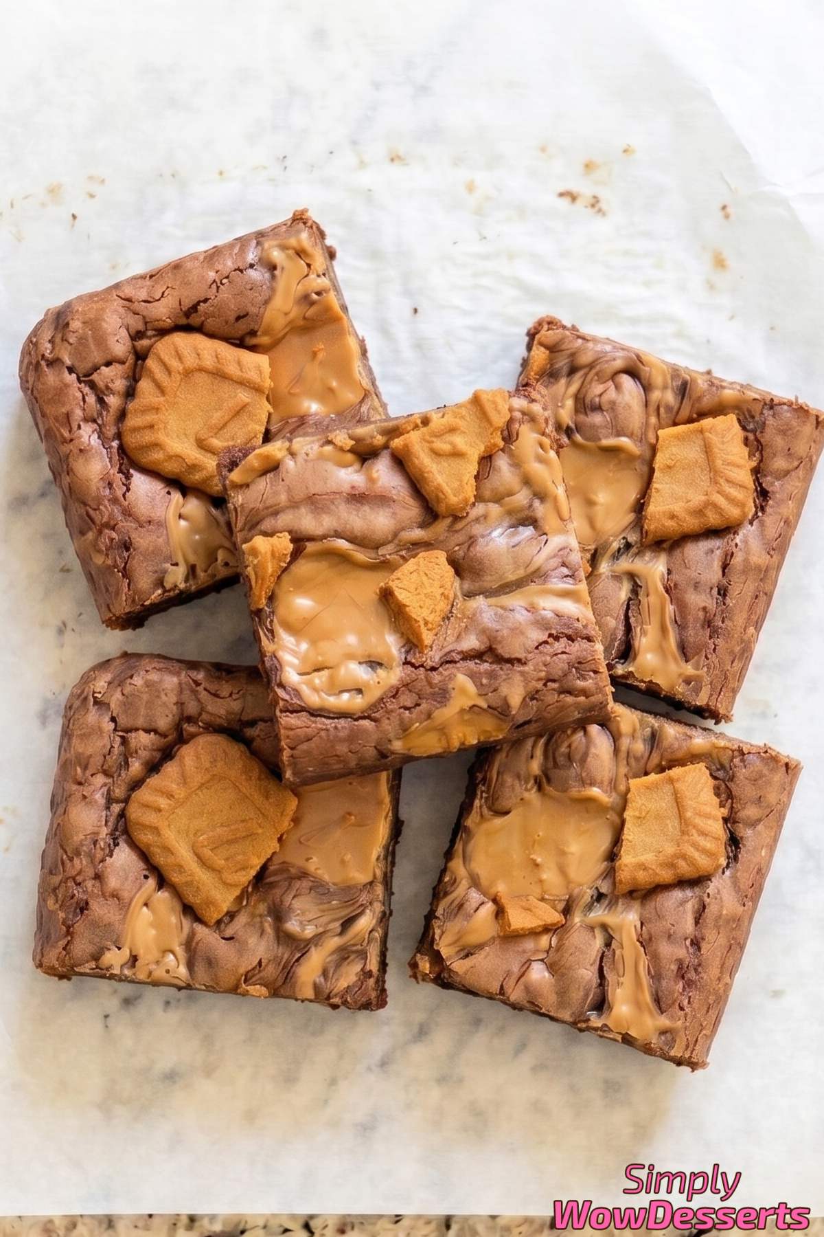 Homemade Biscoff fudgy brownies squares