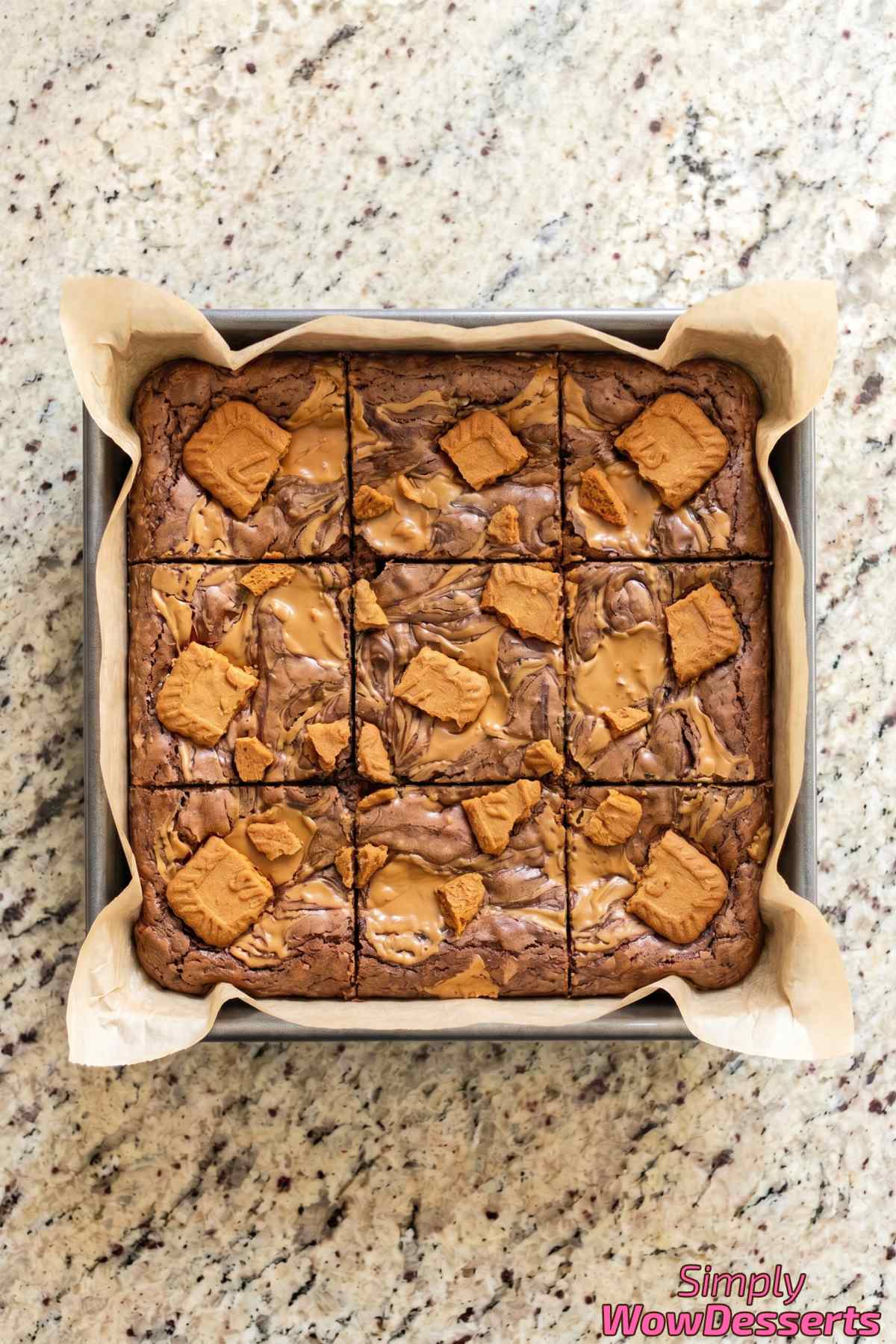 Irresistible Biscoff fudgy brownies platter