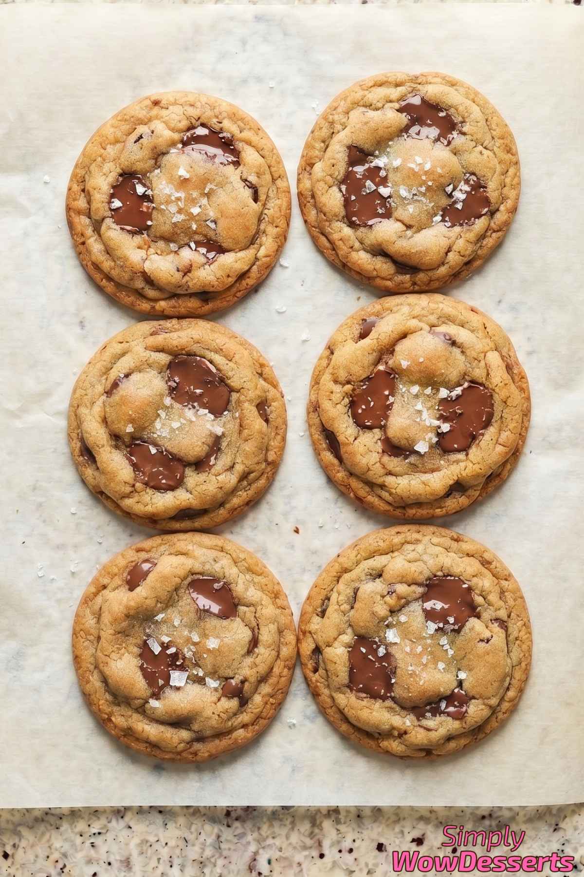 Homemade brown butter chocolate chip cookies
