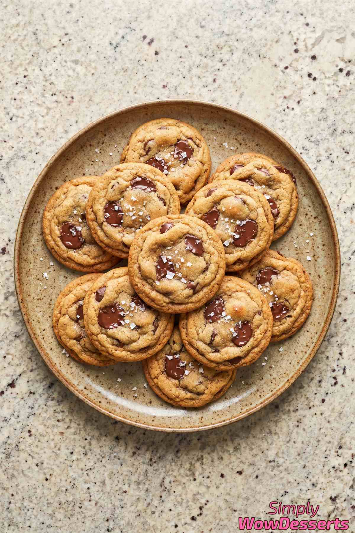 Soft brown butter chocolate chip cookies