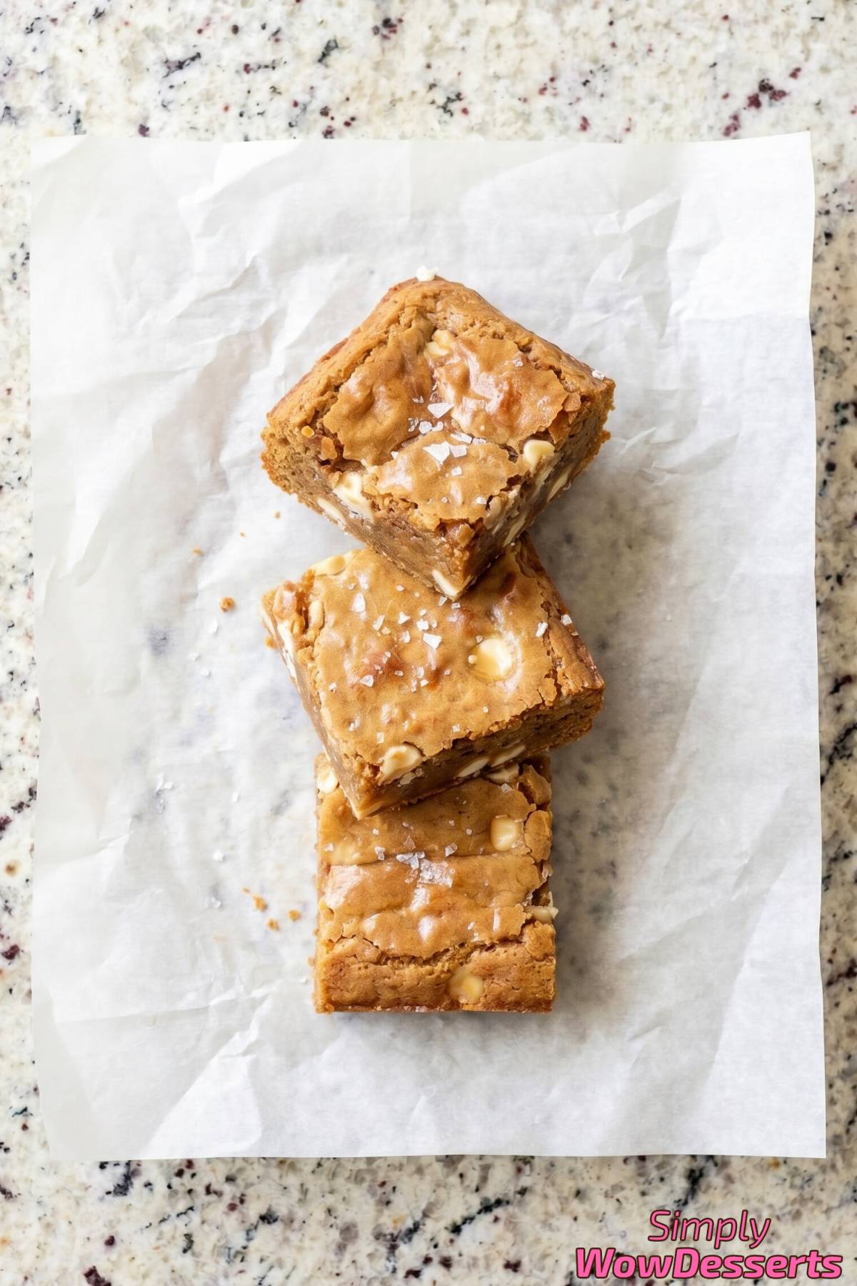 Decadent brown butter miso blondies