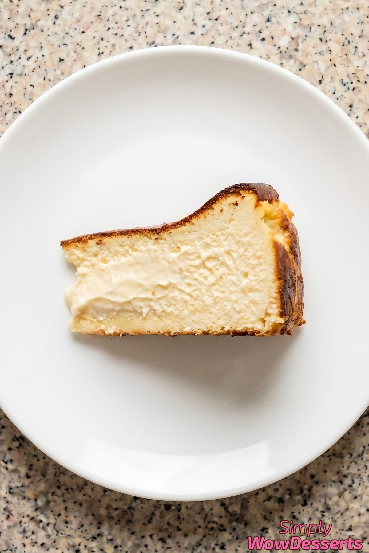 Velvety burnt Basque cheesecake wedge
