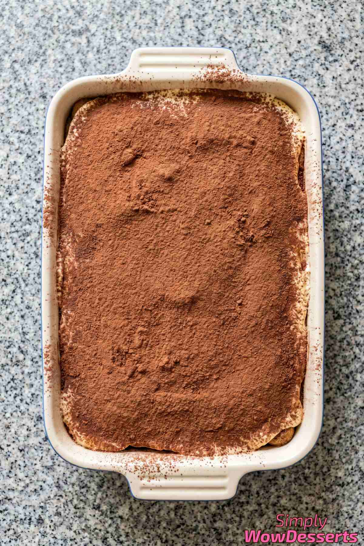 Traditional classic tiramisu close-up
