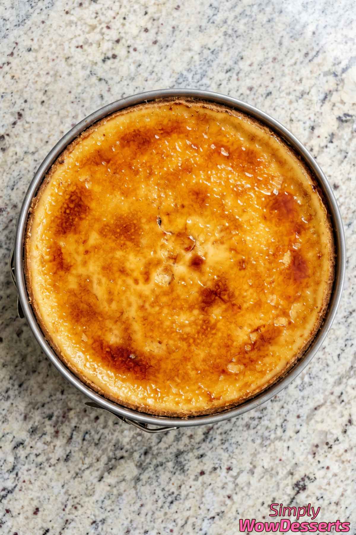Caramelized creme brulee cheesecake