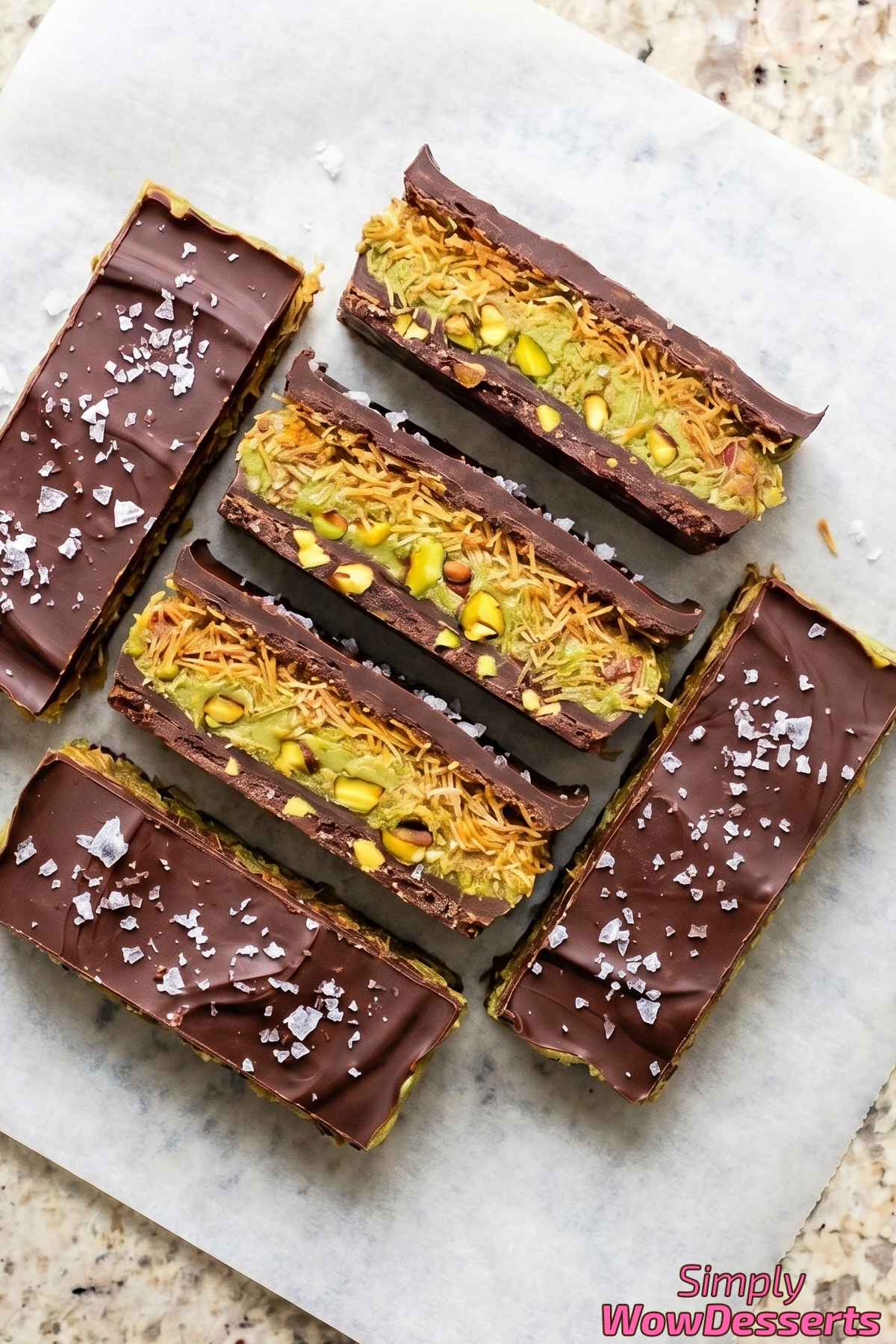 Tempting Dubai chocolate bars freshly made