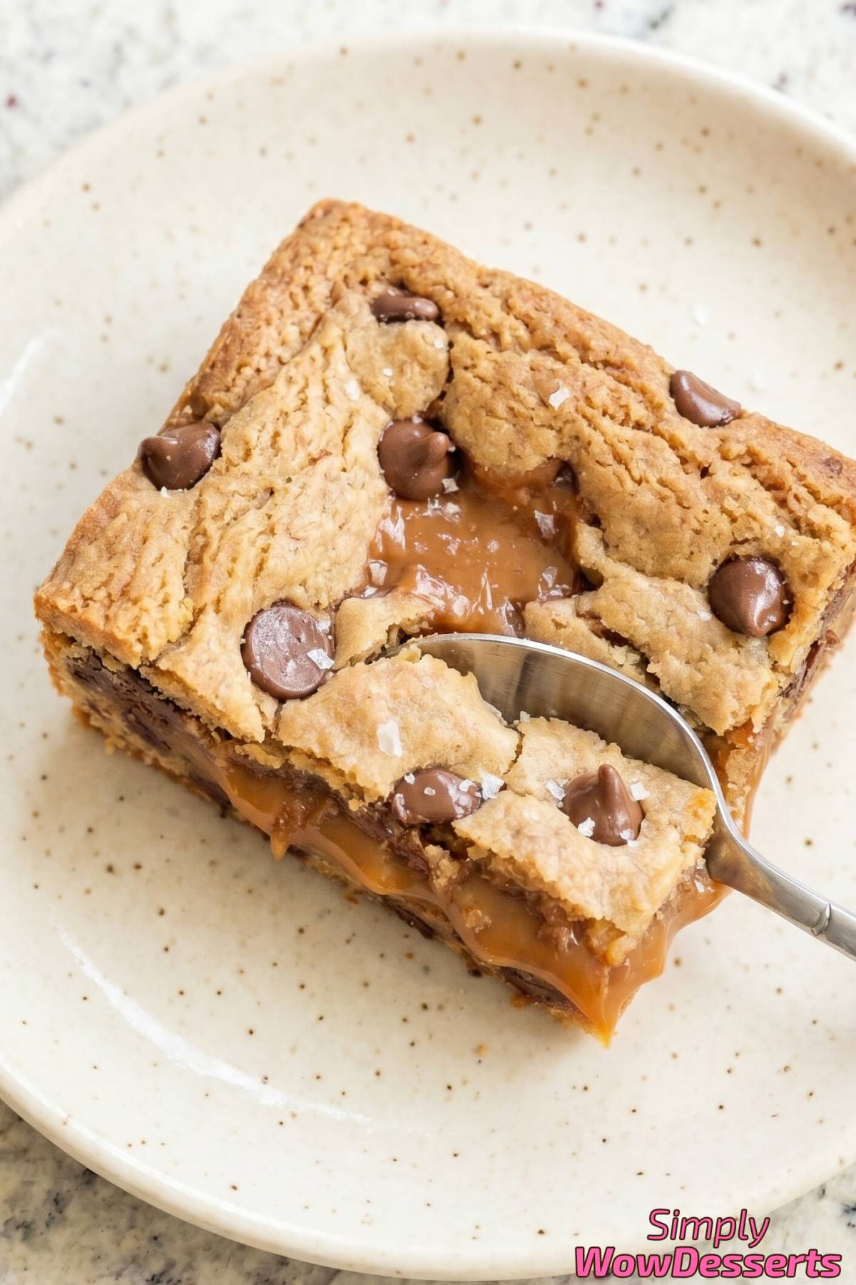 Homemade dulce de leche cookie bars