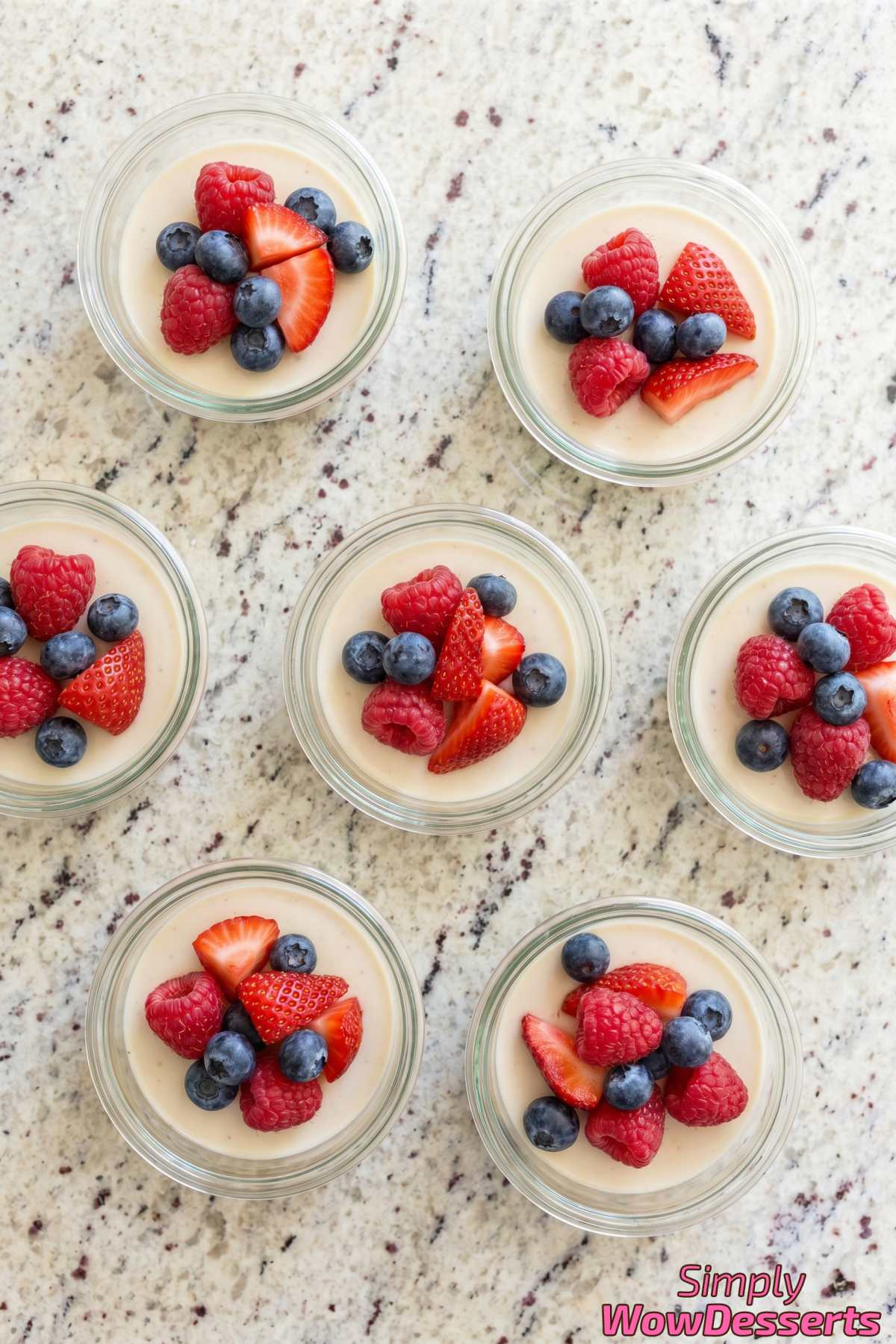 Floral honey lavender panna cotta