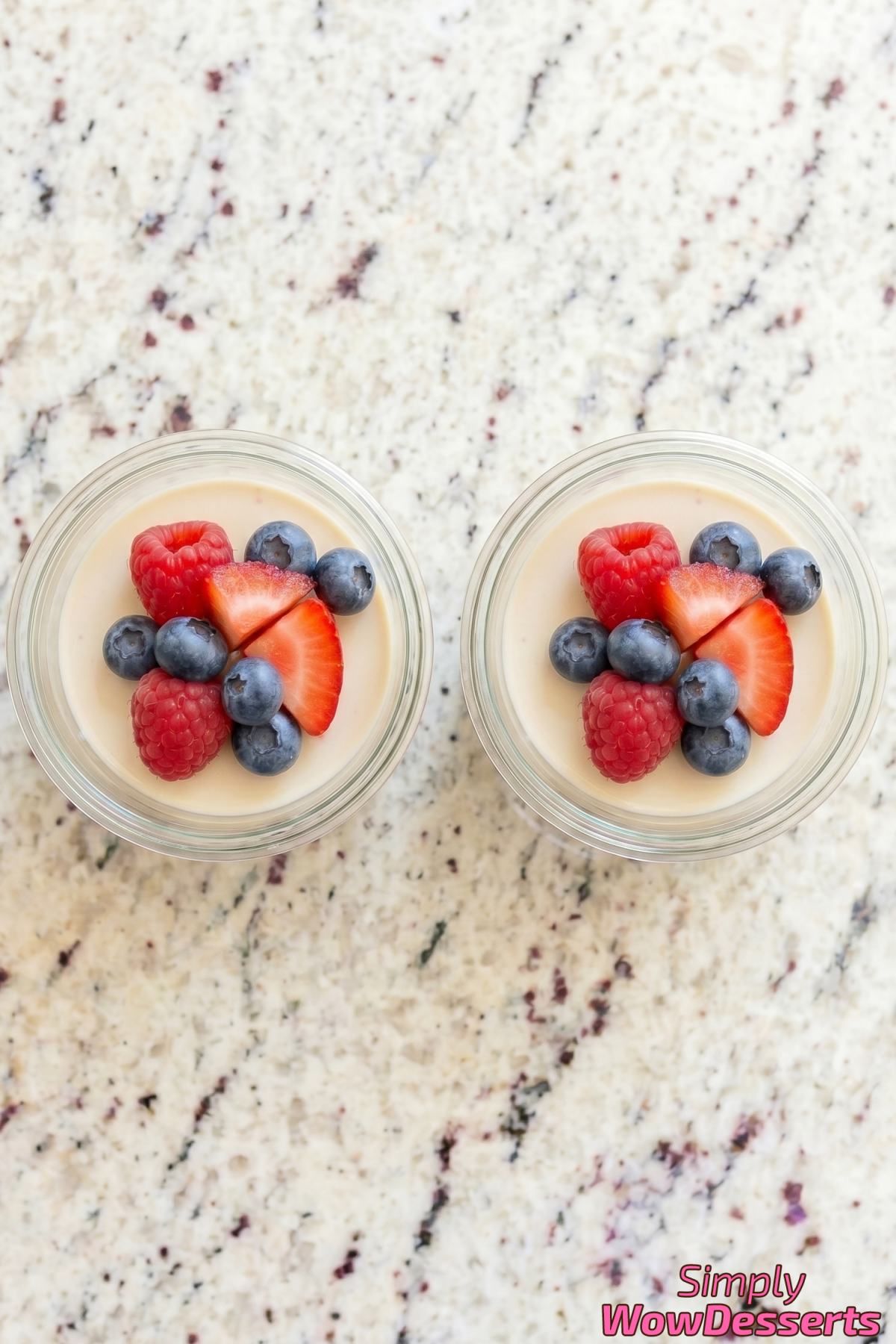 Creamy honey lavender panna cotta