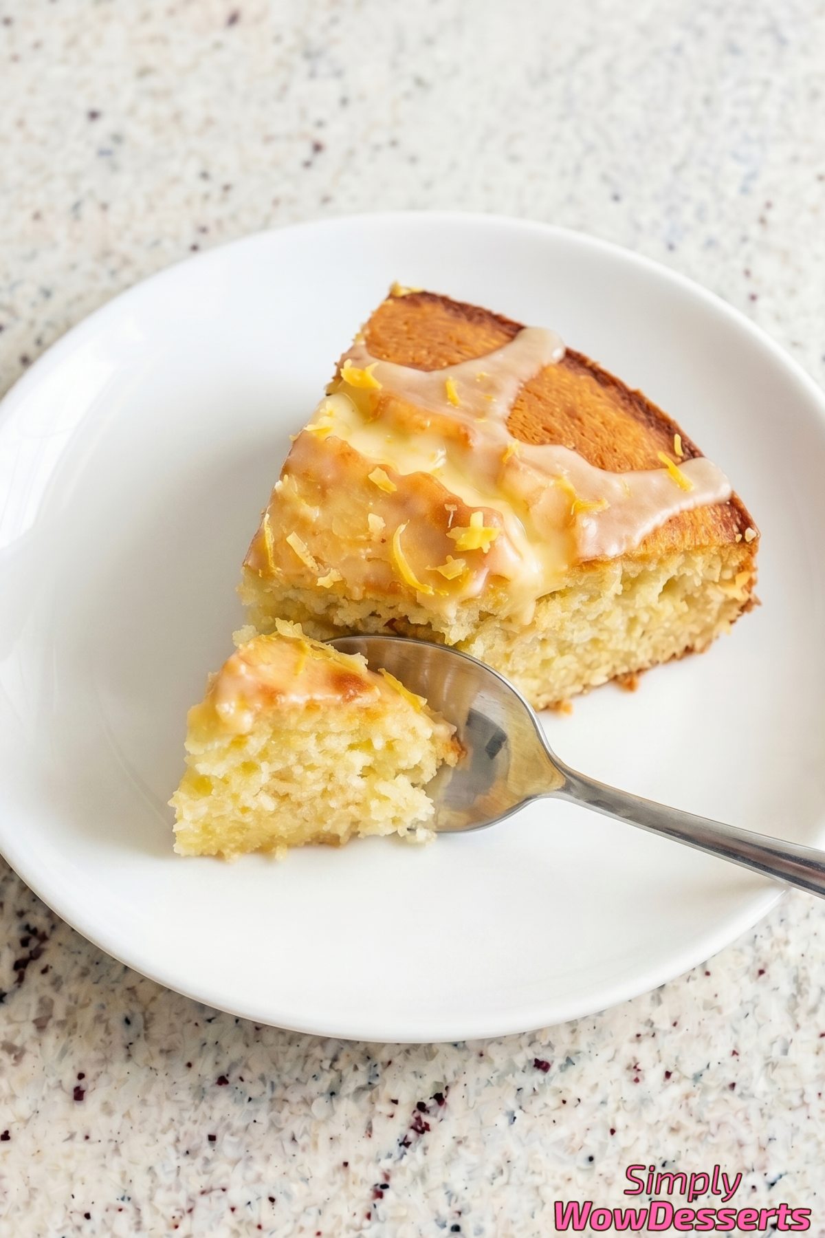Moist homemade lemon ricotta cake