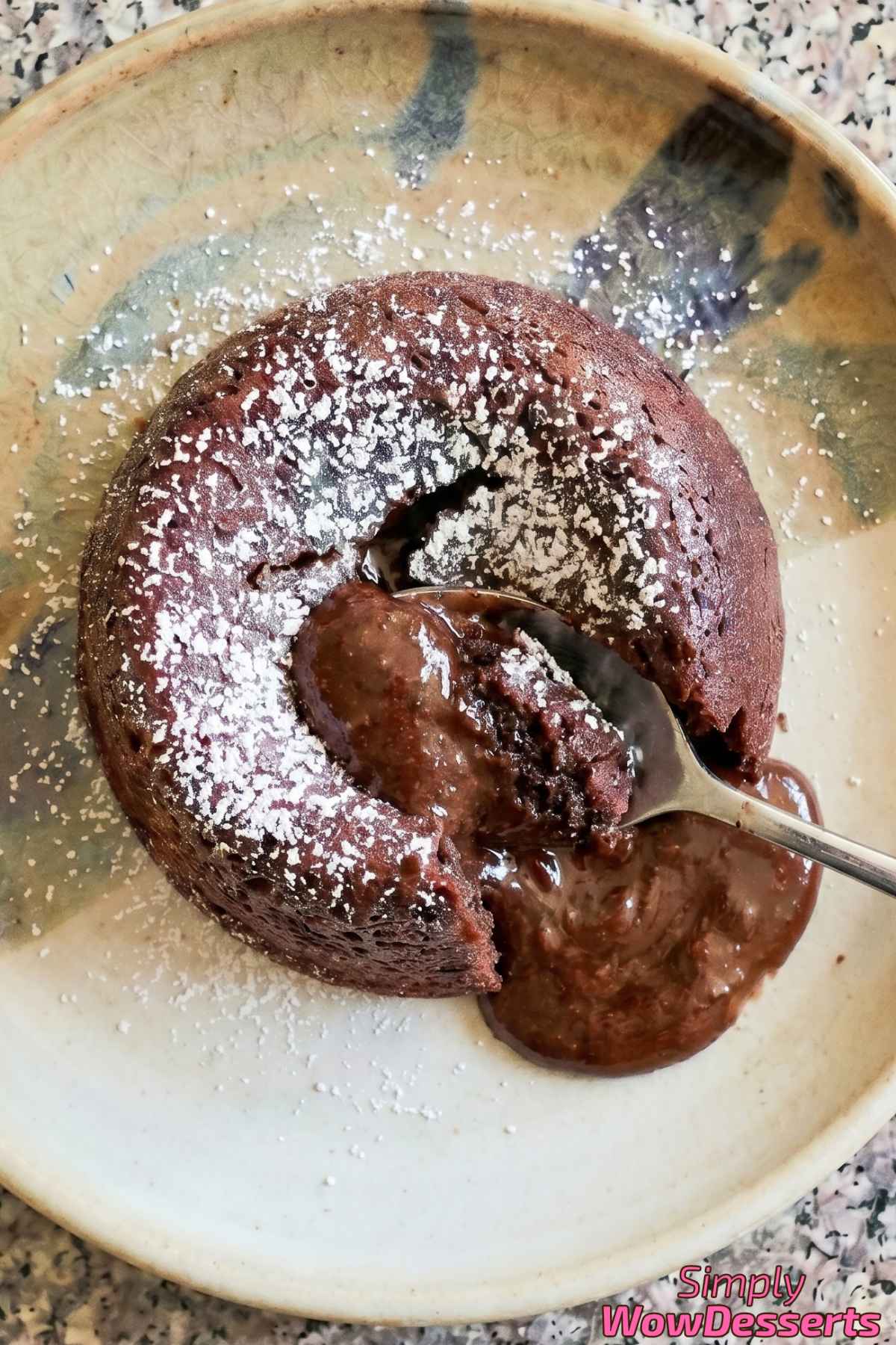 Gooey molten chocolate lava cakes dessert