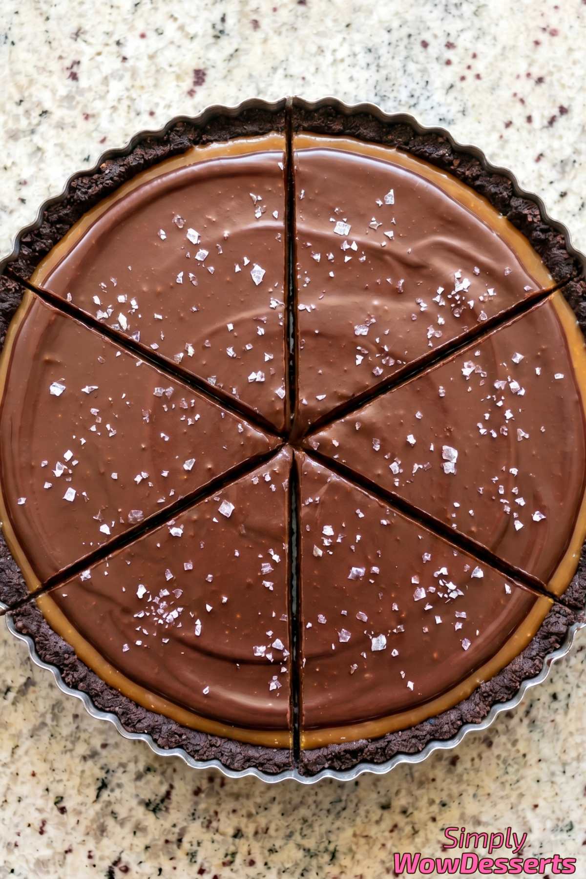 Gorgeous salted caramel chocolate tart