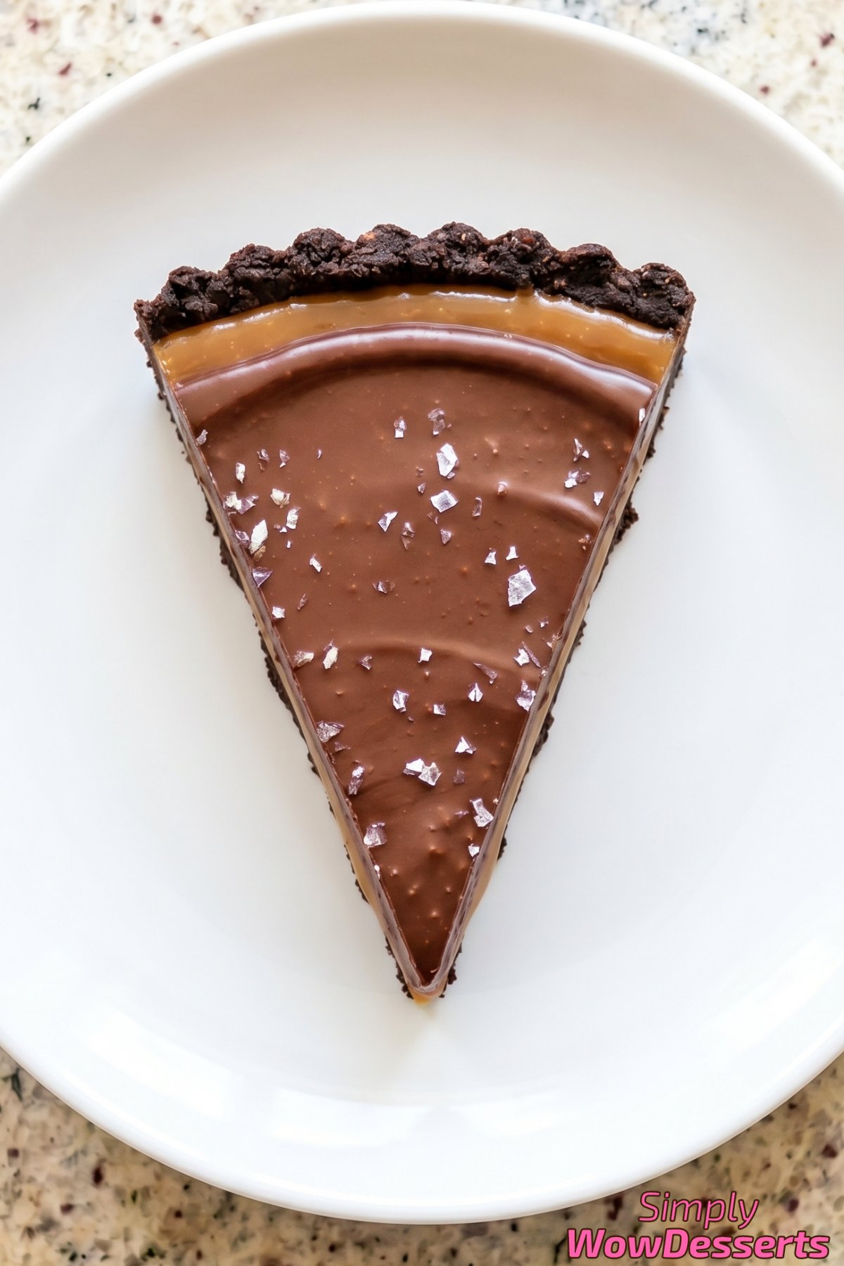 Luscious salted caramel chocolate tart