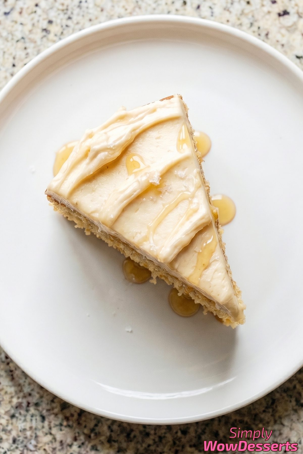 Tender salted honey butter cake wedge