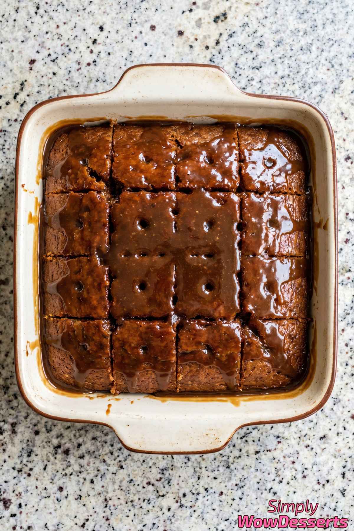 Decadent homemade sticky toffee pudding