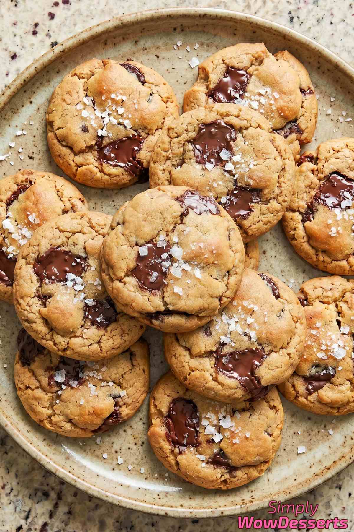 Rustic tahini chocolate chunk cookies