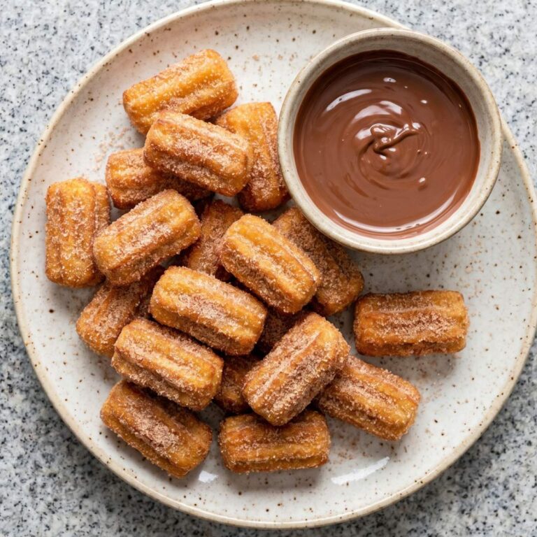 Churro Bites with Chocolate Dipping Sauce