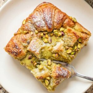Pistachio Cream Croissant Bake