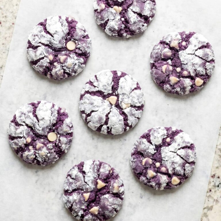 Ube Crinkle Cookies