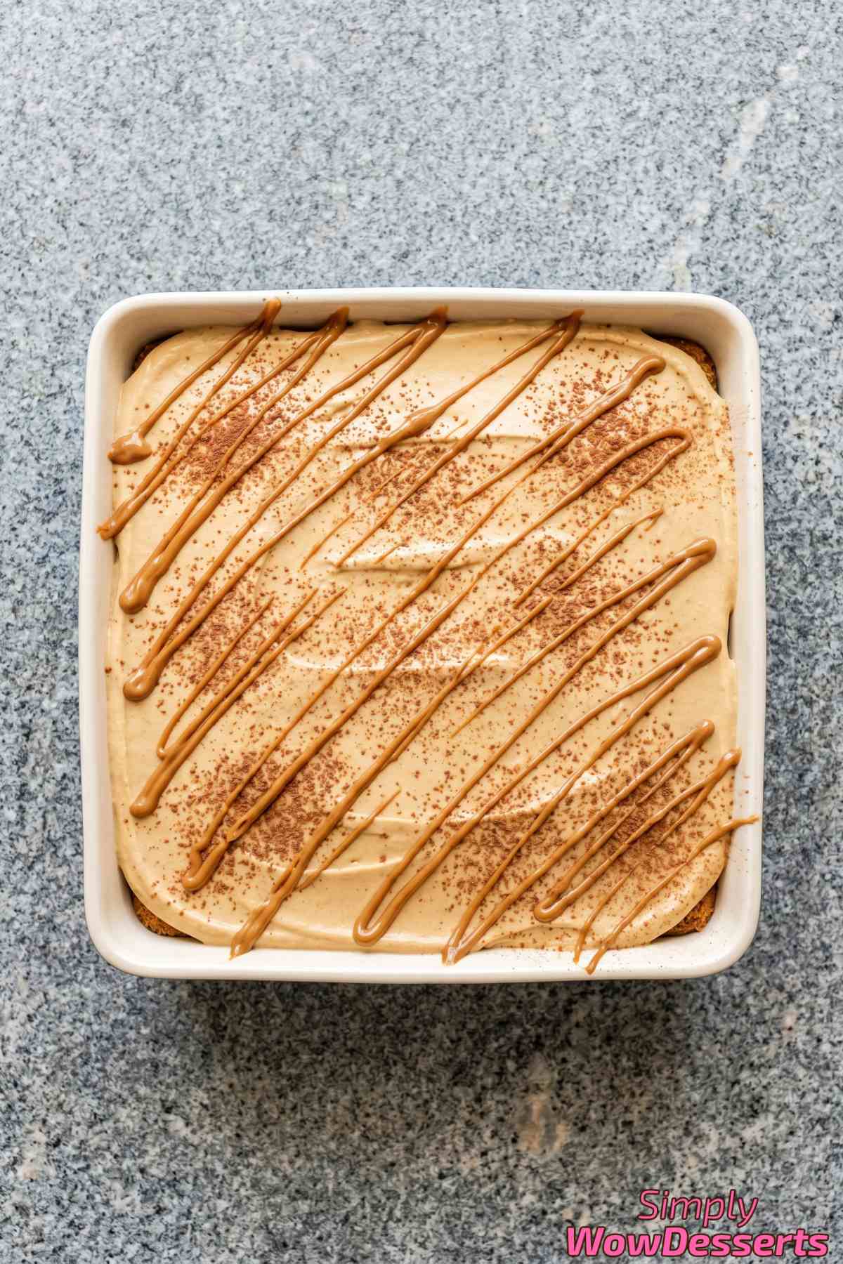 No-bake Biscoff tiramisu with cookie crumbs