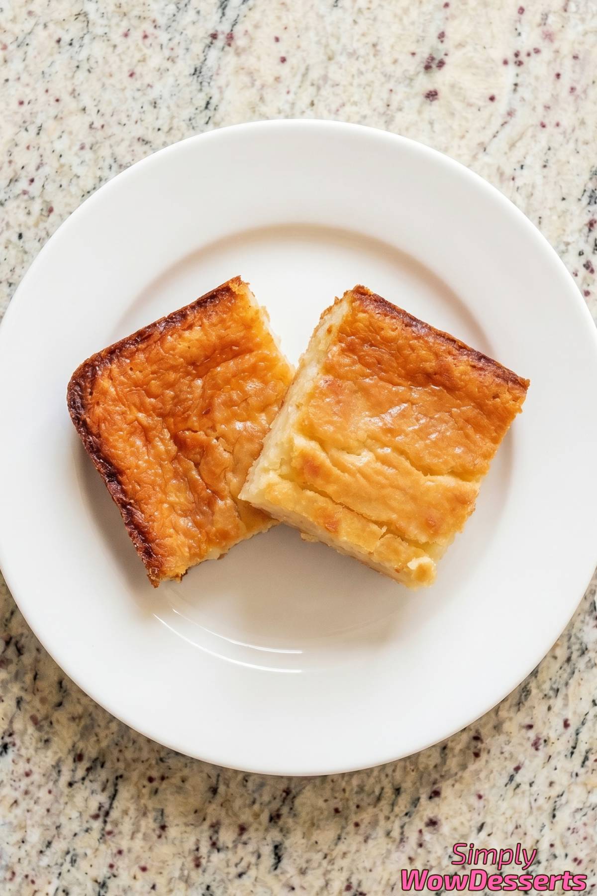 Soft buttery mochi cut into squares