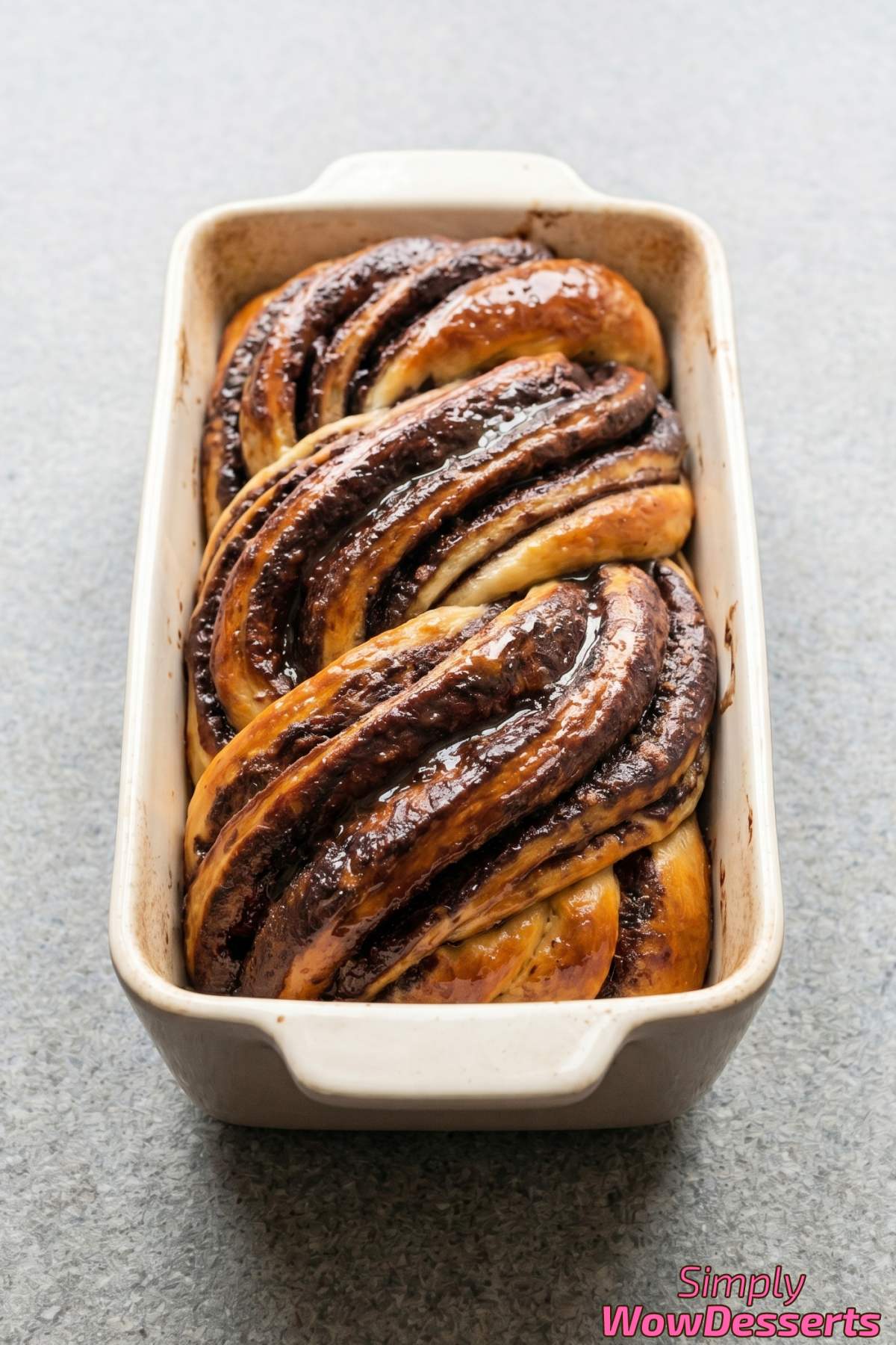 Bakery-style chocolate babka loaf