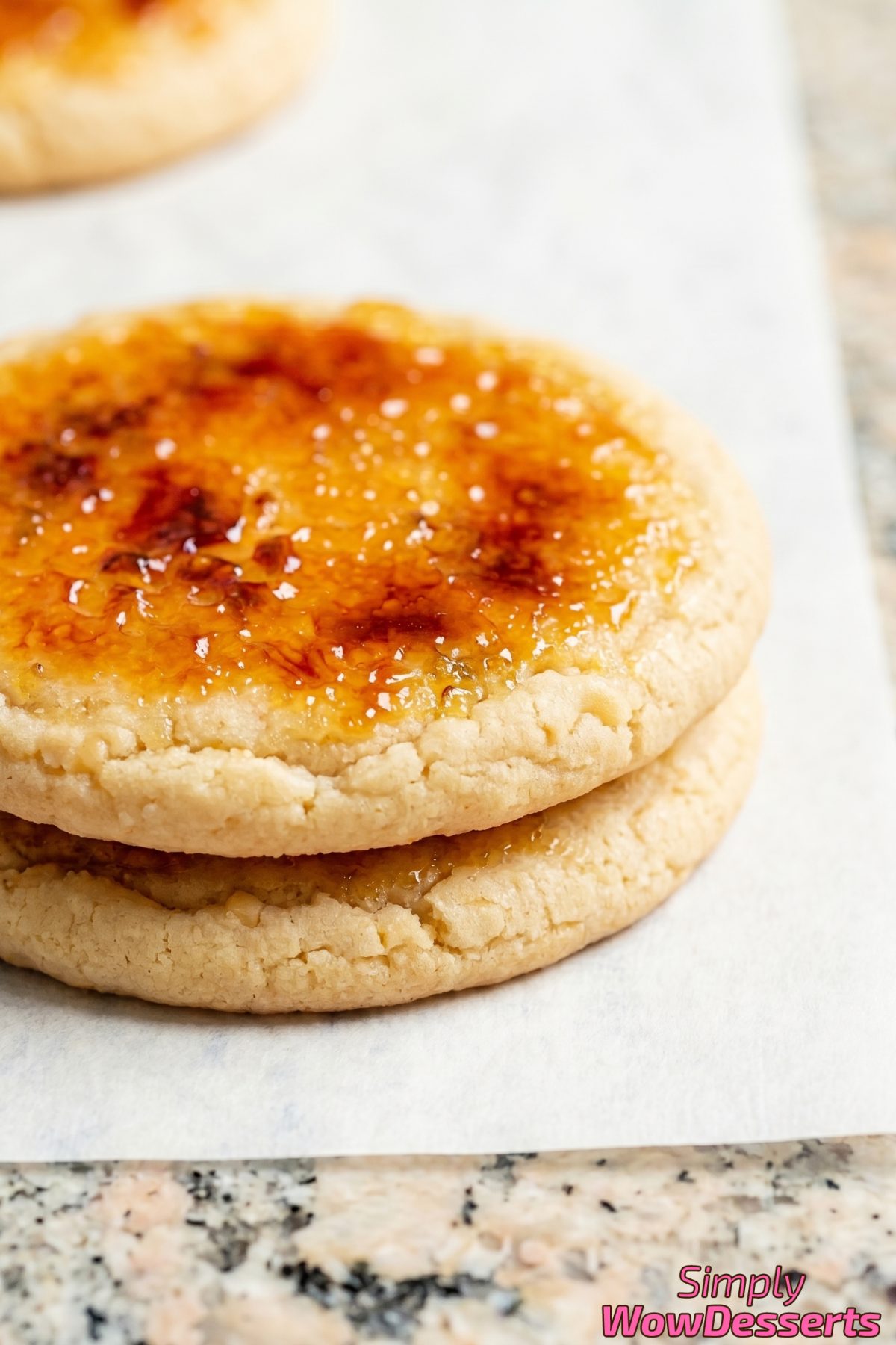 Creme brulee cookies fresh from the oven