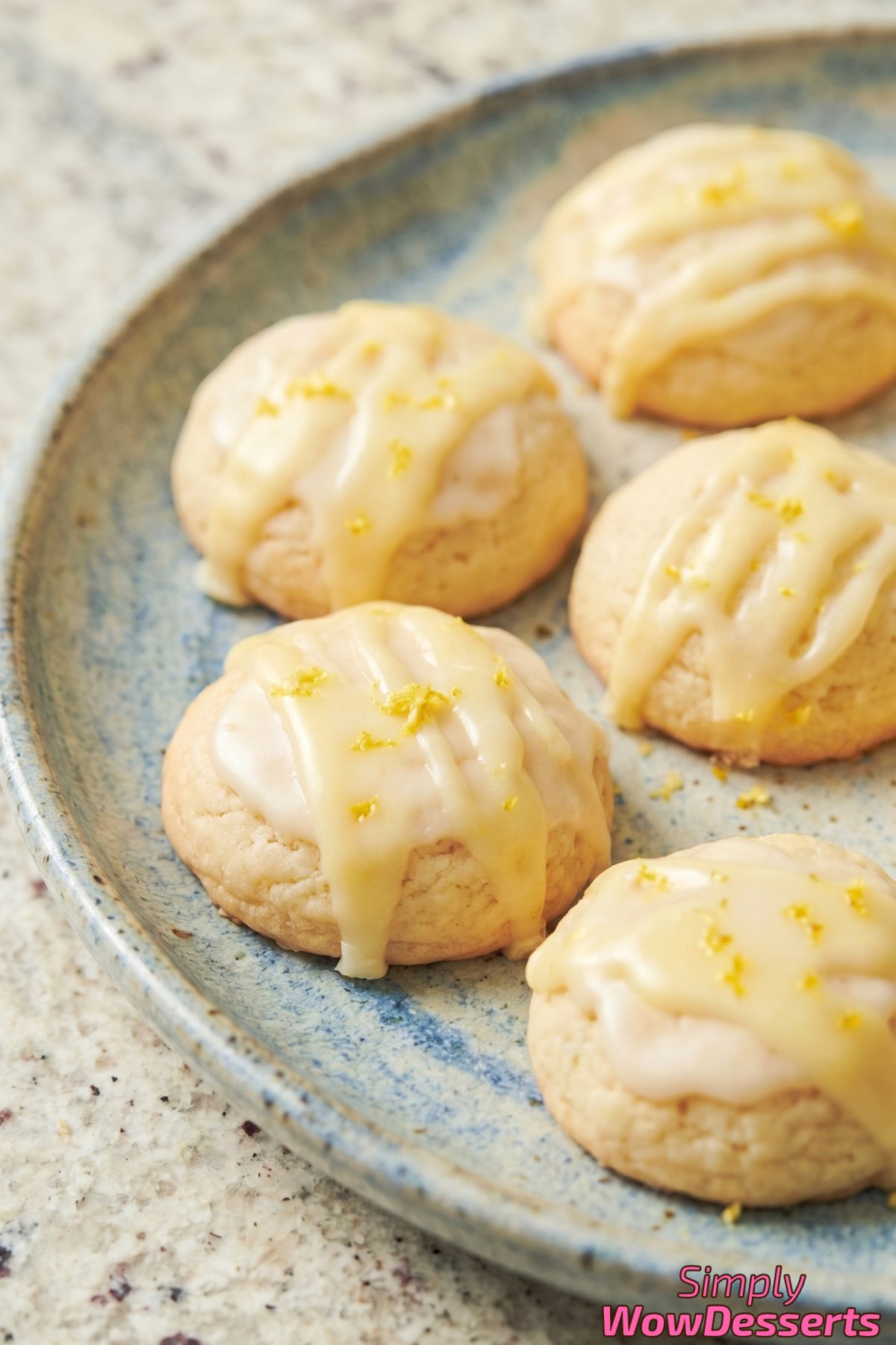 Bright Italian lemon cookies with sugar glaze