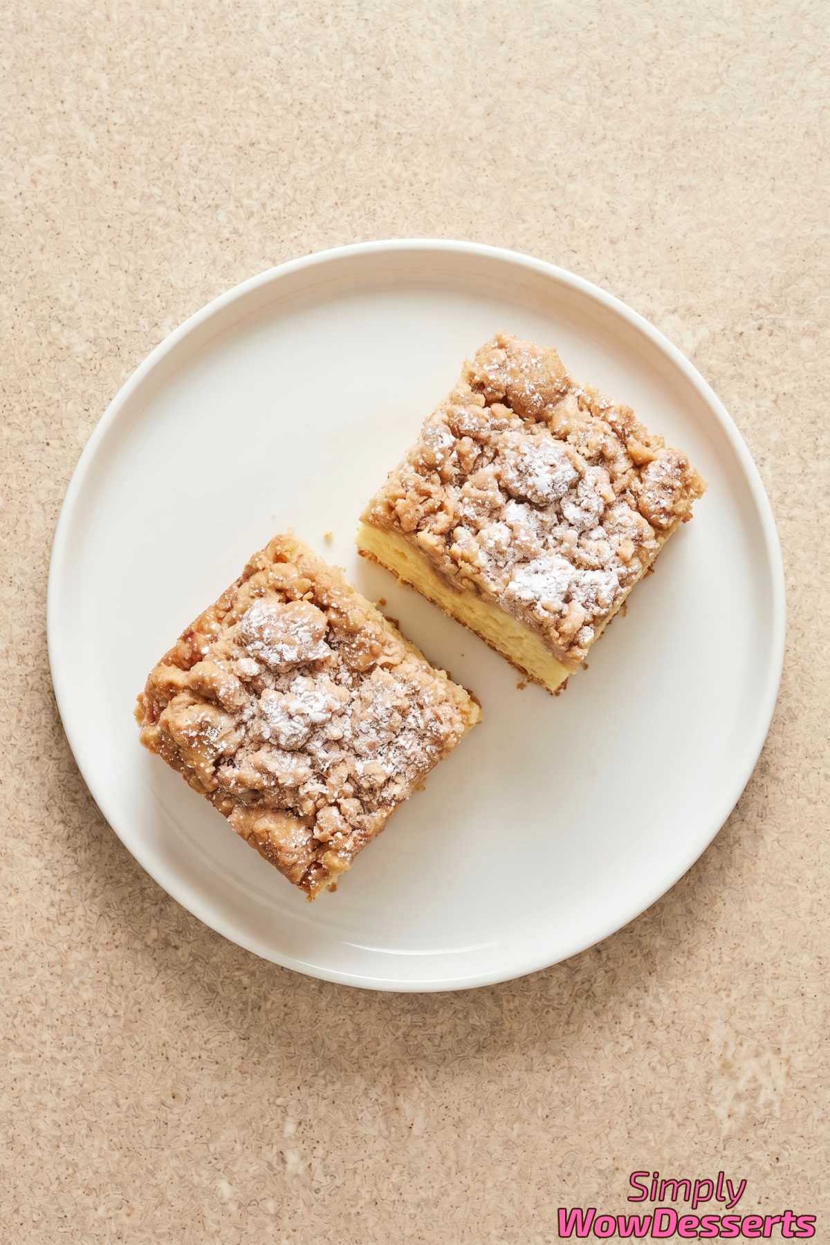 Homemade New York Crumb Cake squares