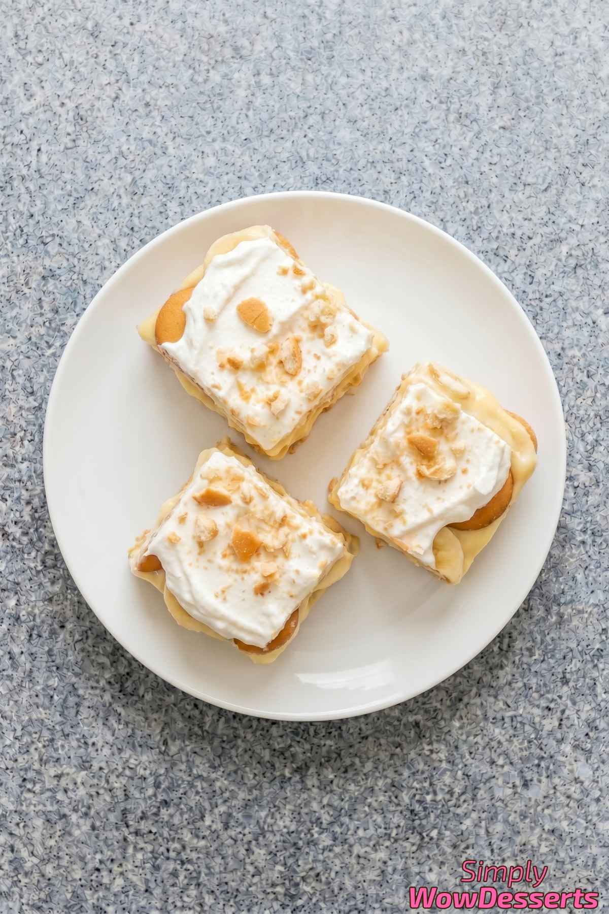 Homemade Southern banana pudding dessert