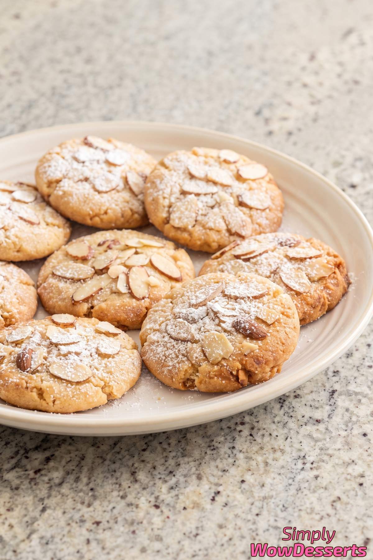 Homemade almond croissant cookies