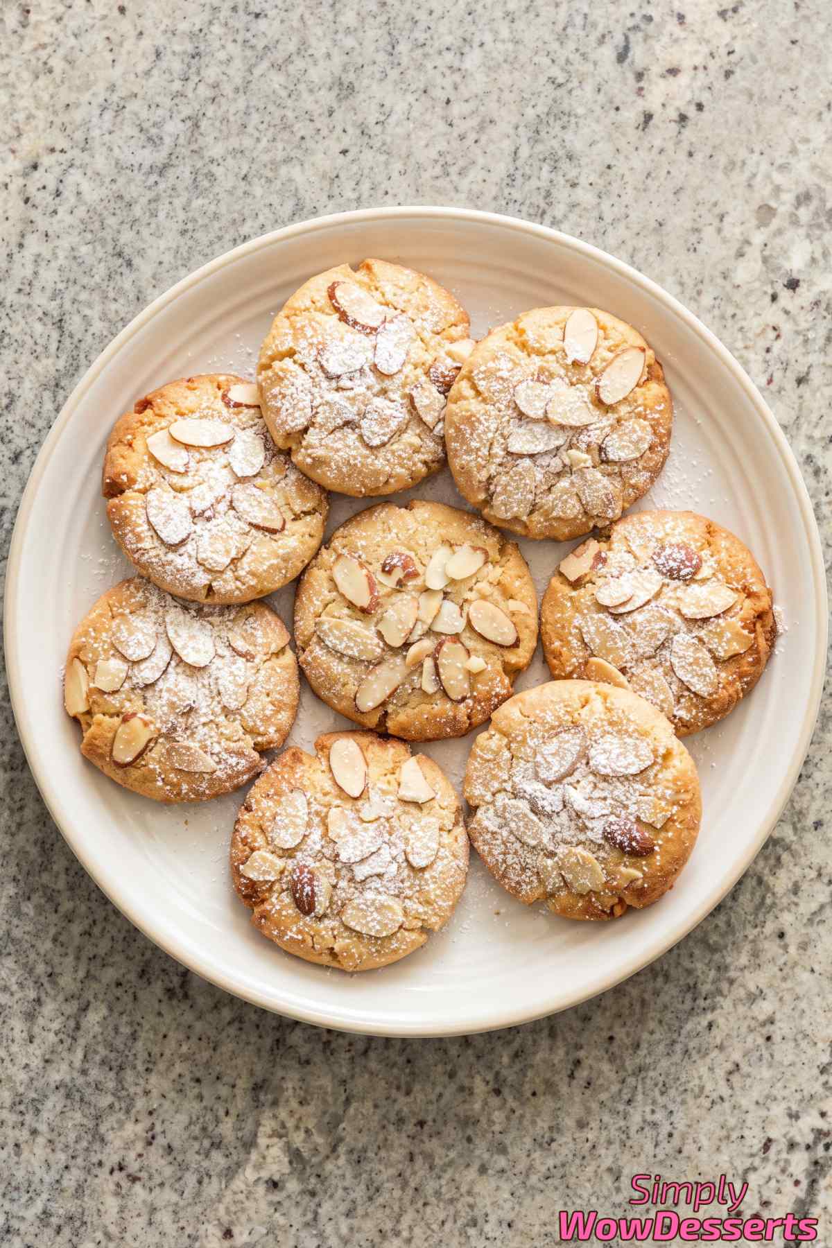 Sweet almond croissant cookies