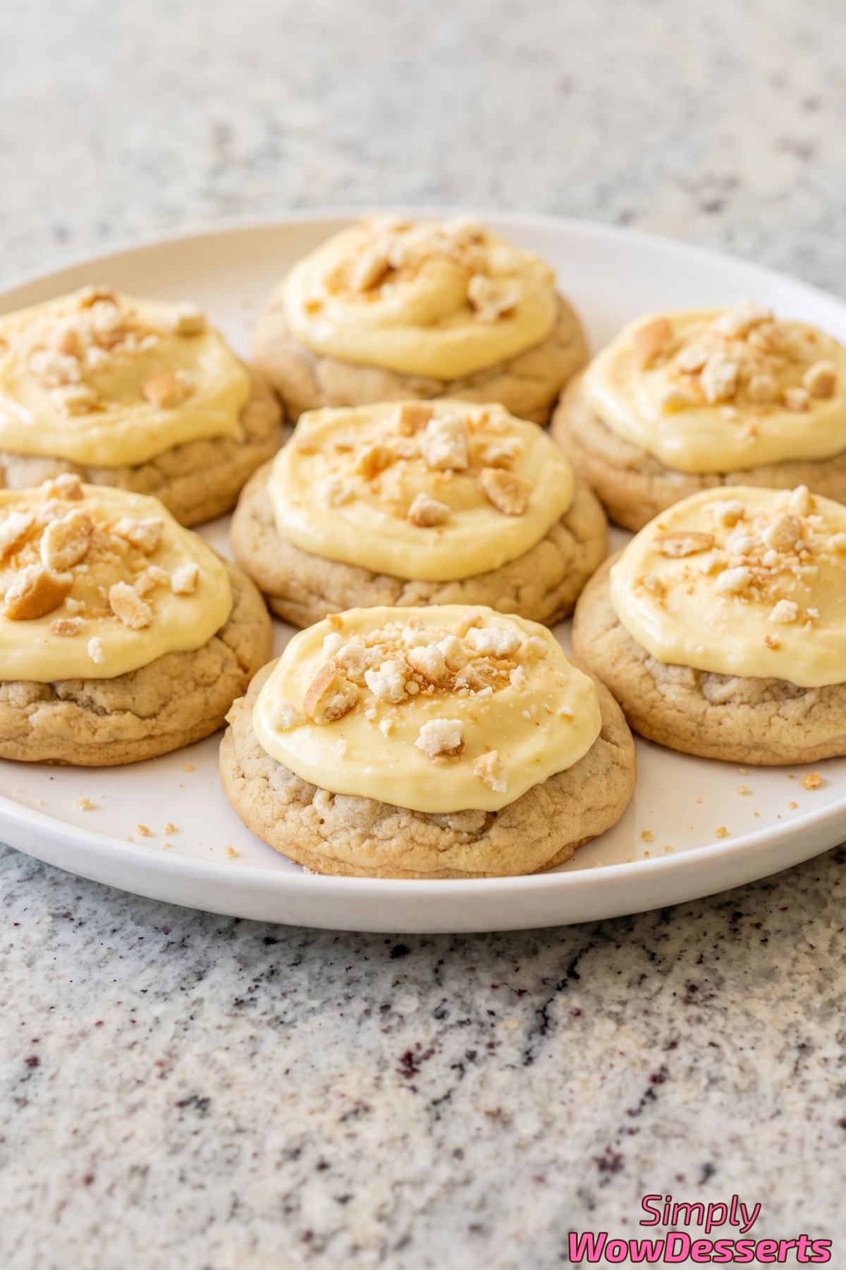 Easy banana cream pie cookies