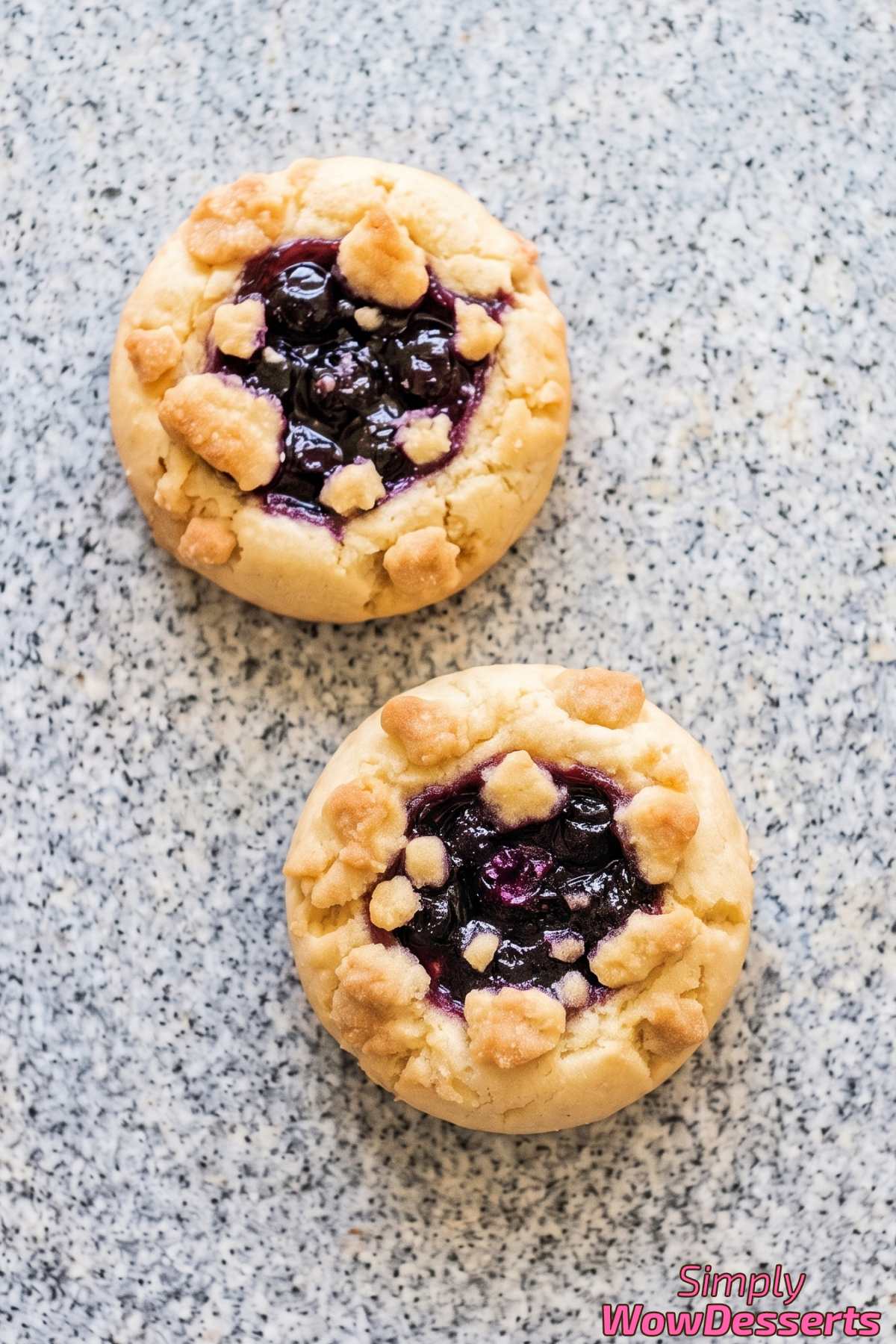 Homemade blueberry crumble cookies