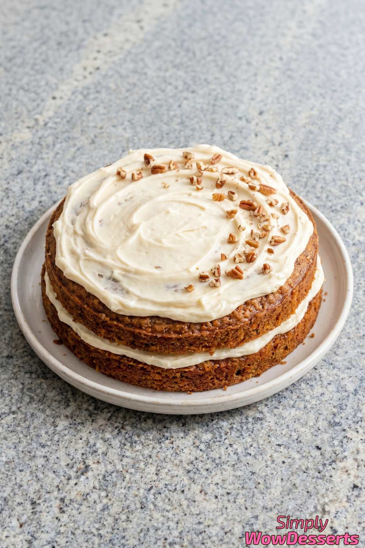 Tender carrot cake with cream cheese frosting