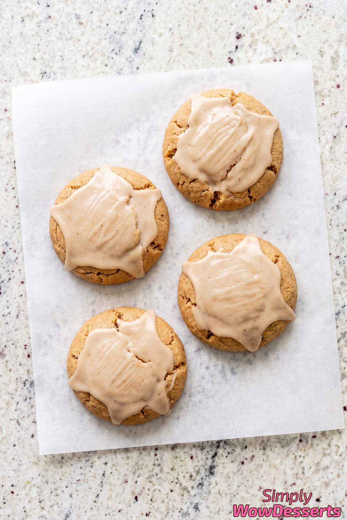 Golden chai latte cookies cooling