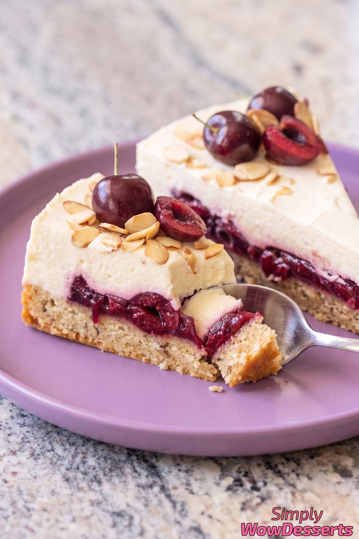 Light and fluffy cherry mousse cake