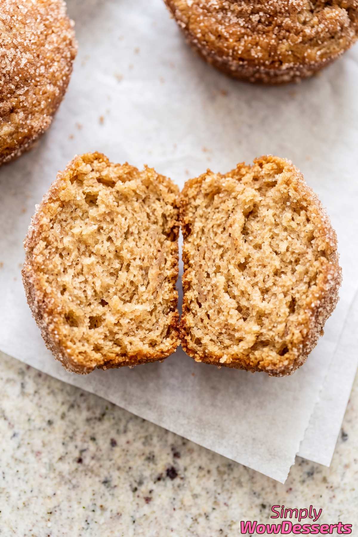 Golden cinnamon sugar donut muffins