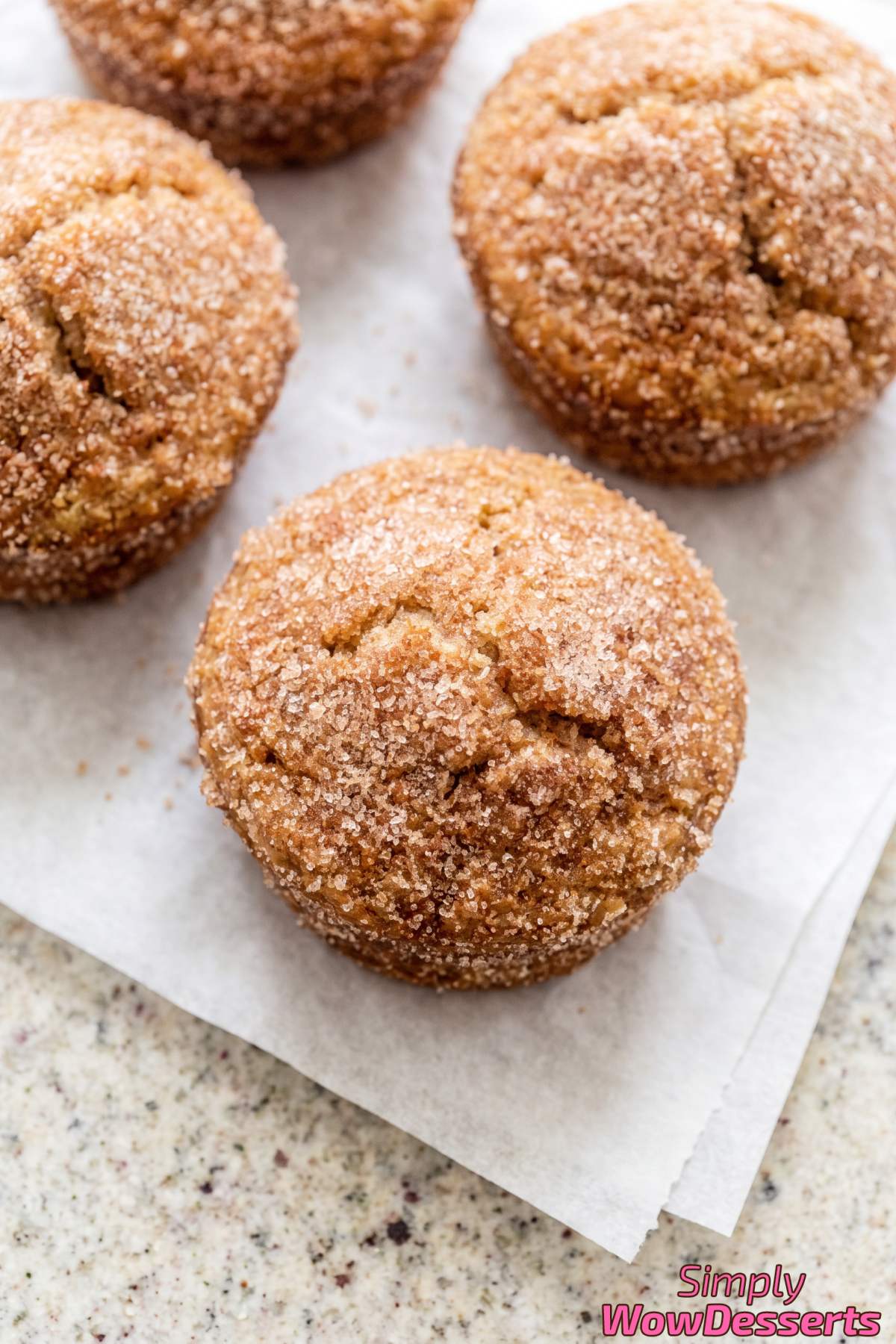 Fresh cinnamon sugar donut muffins