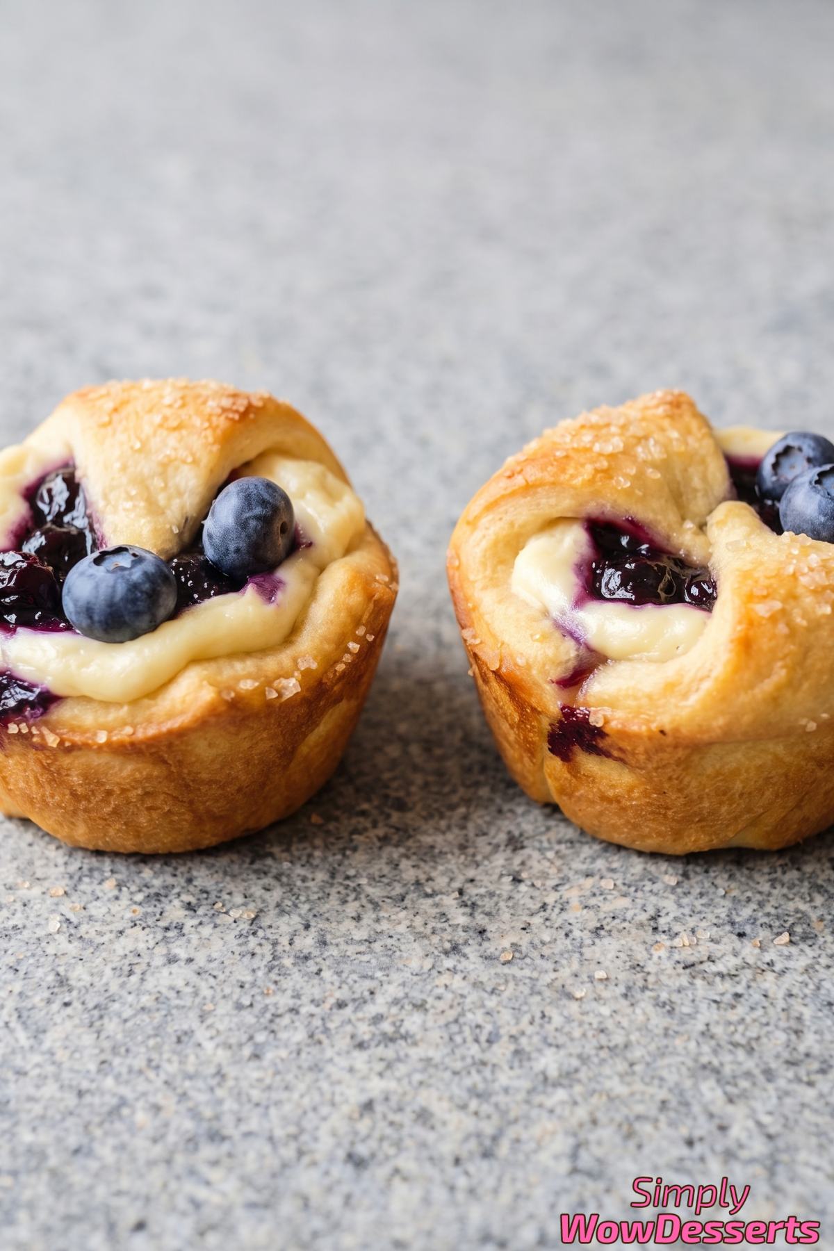 Easy blueberry cheesecake crescent bites