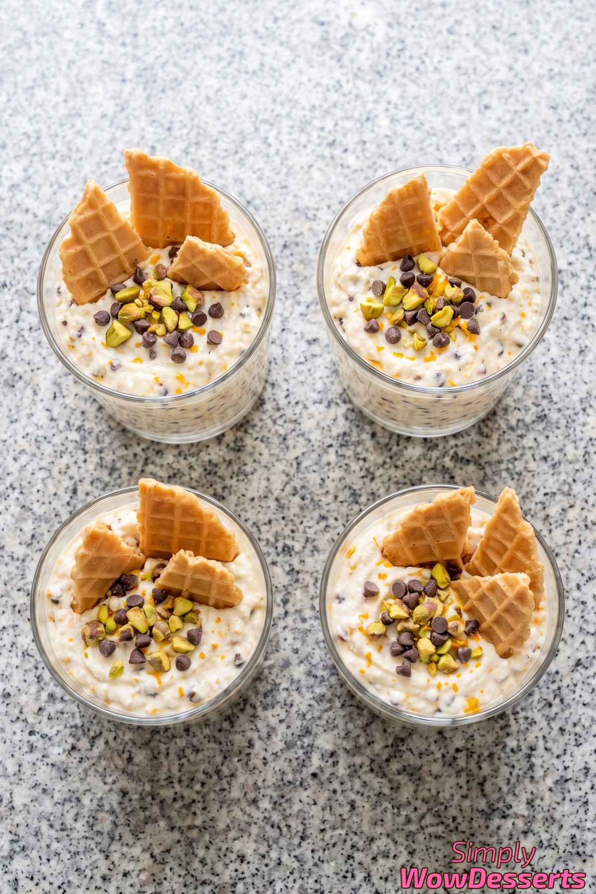 Easy cannoli cookie dip cups