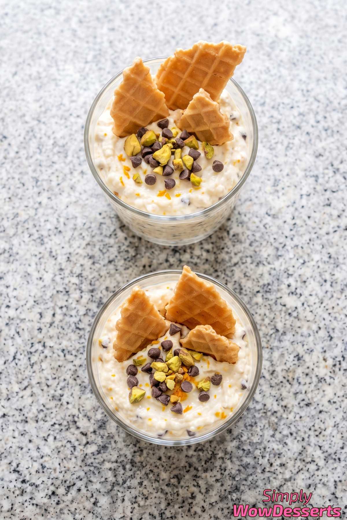 No-bake cannoli cookie dip cups