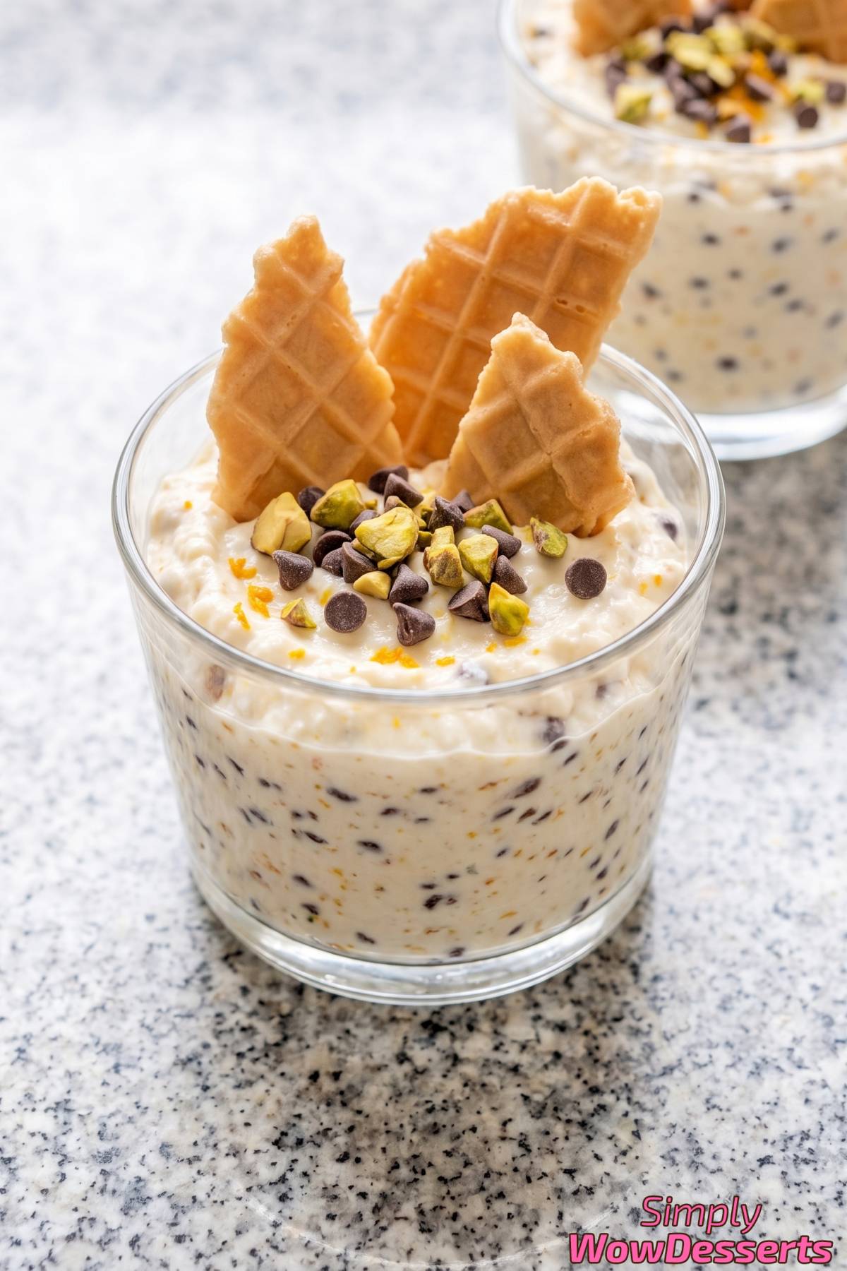 Sweet cannoli dip dessert cups