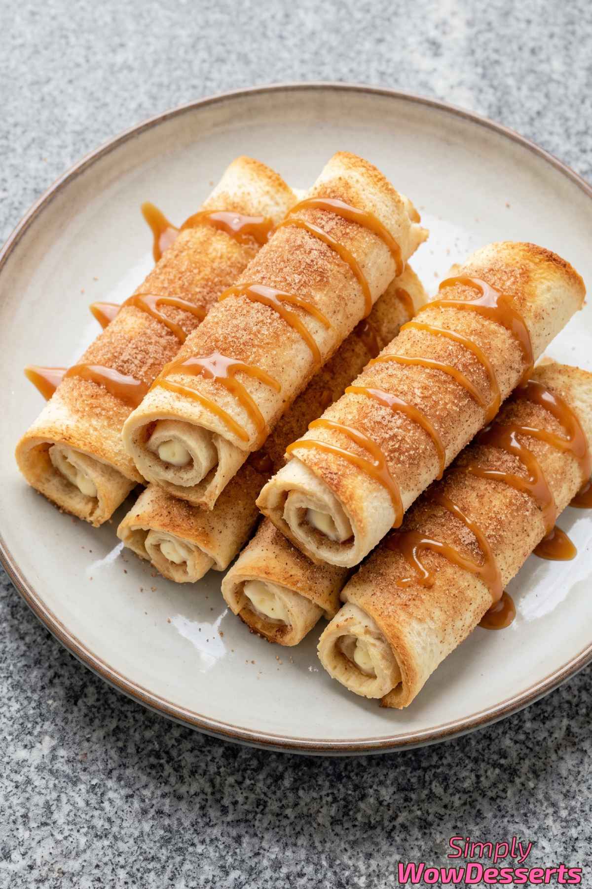 Cinnamon sugar cheesecake roll-ups