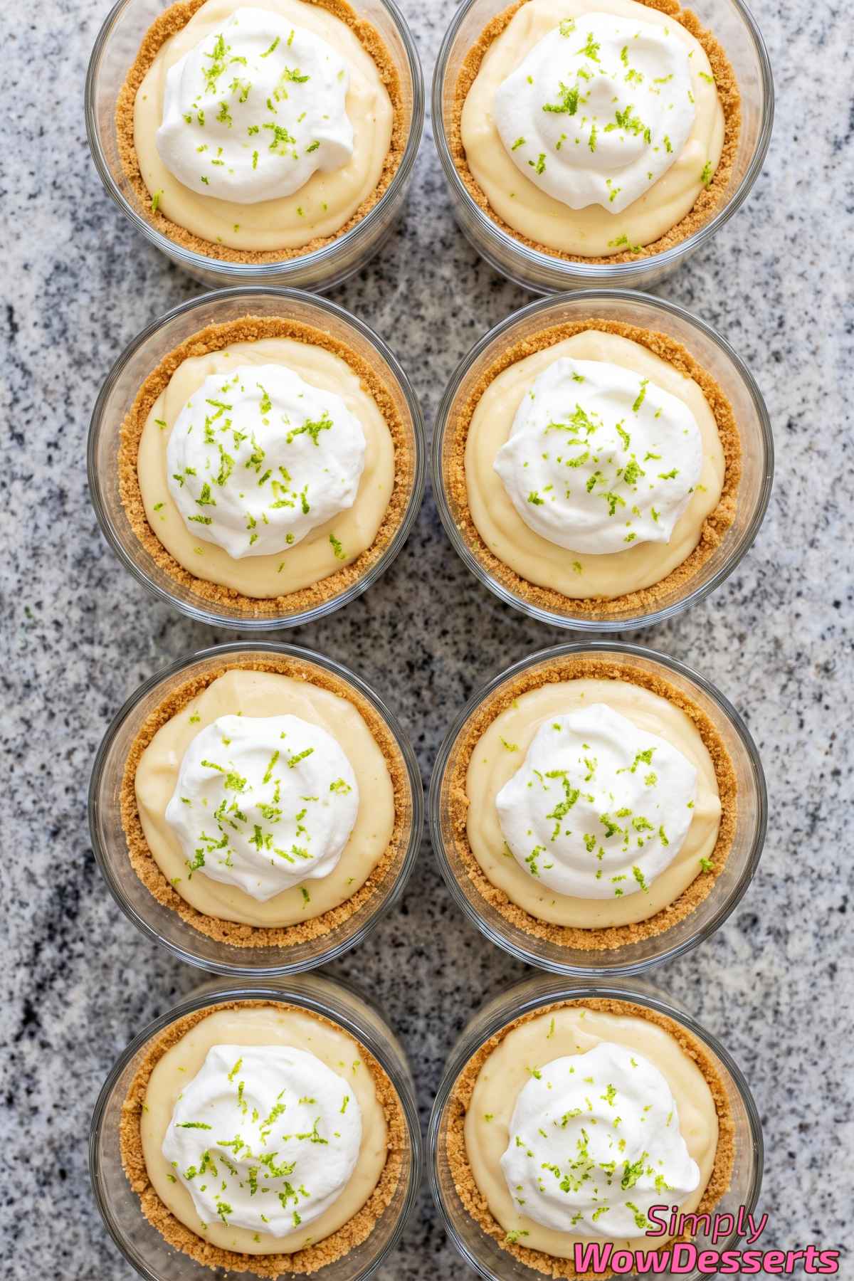 Mini key lime crunch cups