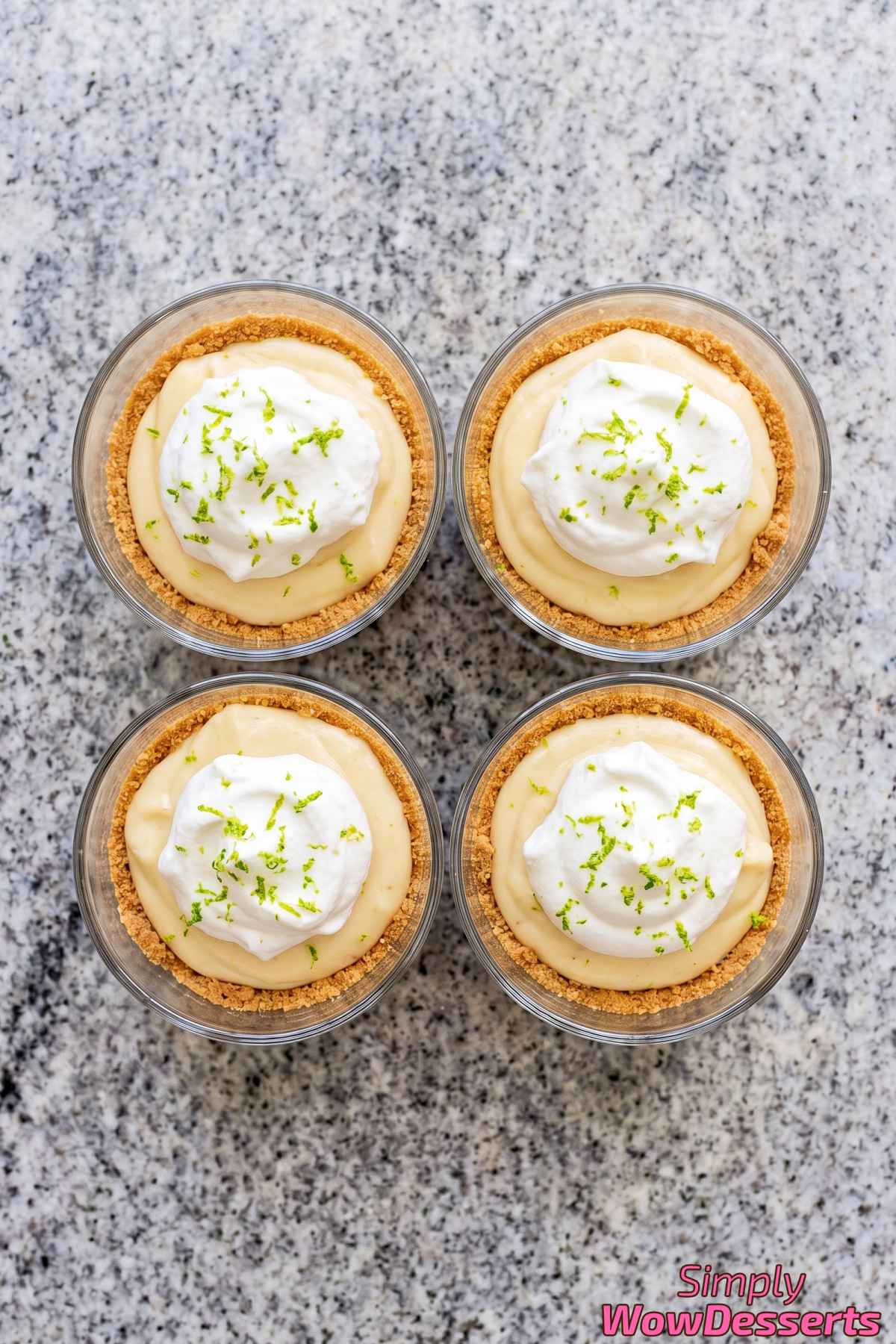 Cool creamy key lime cups