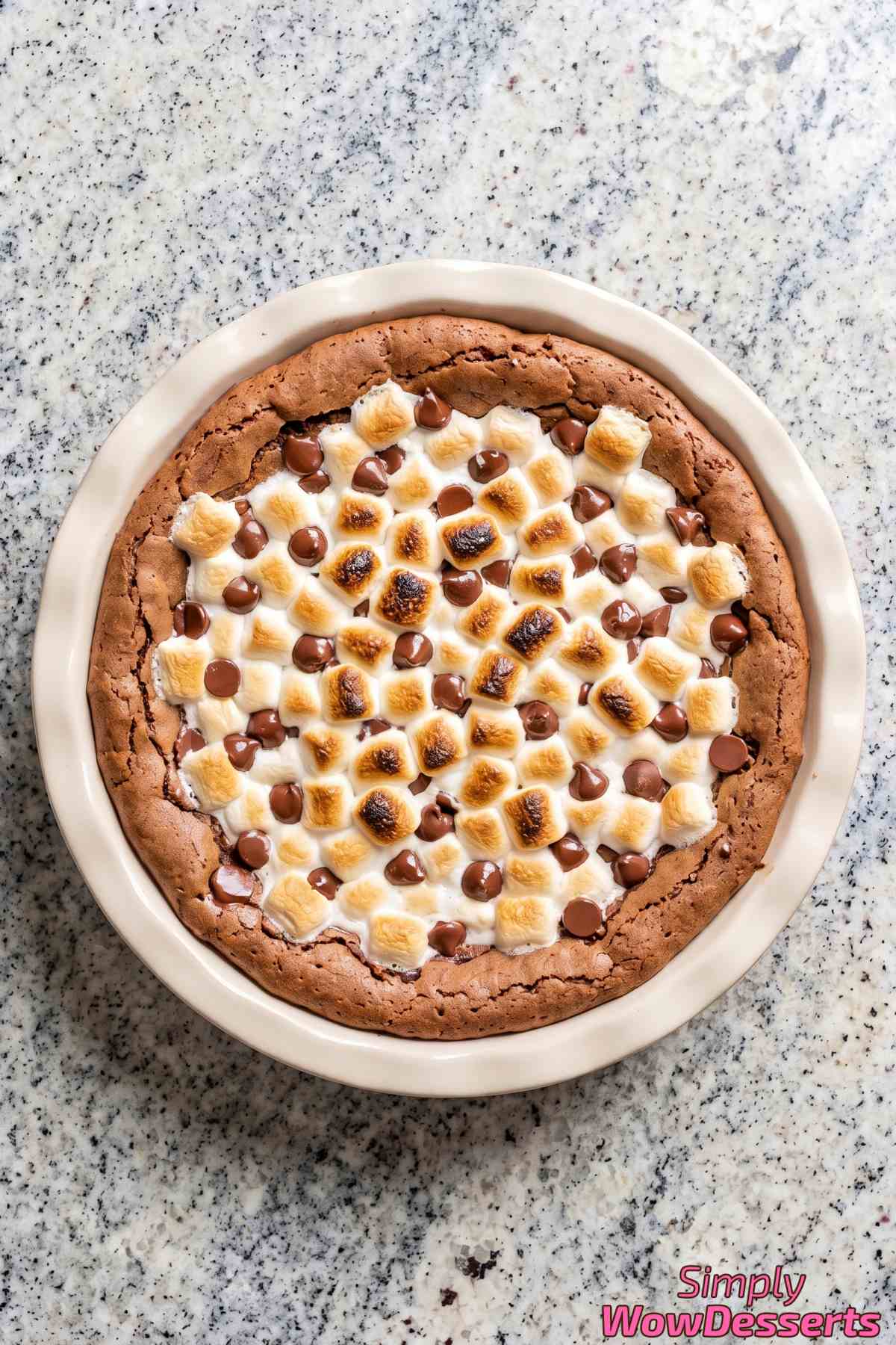 Simple s'mores brownie dip dessert