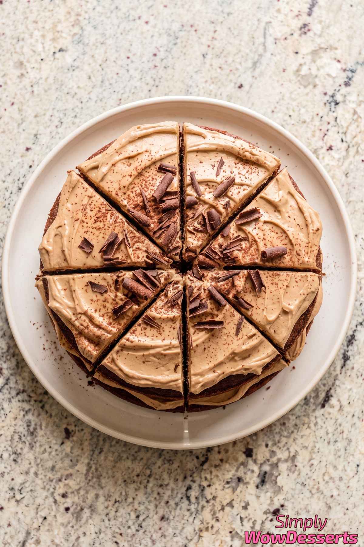 Dark espresso fudge cake slice