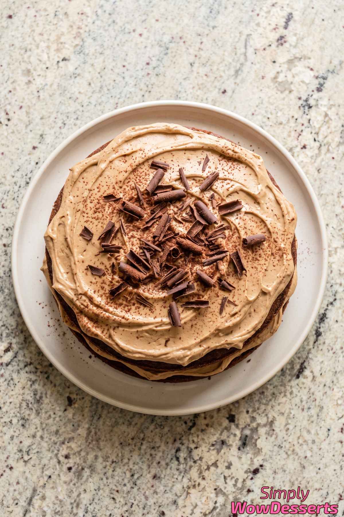 Homemade espresso fudge cake