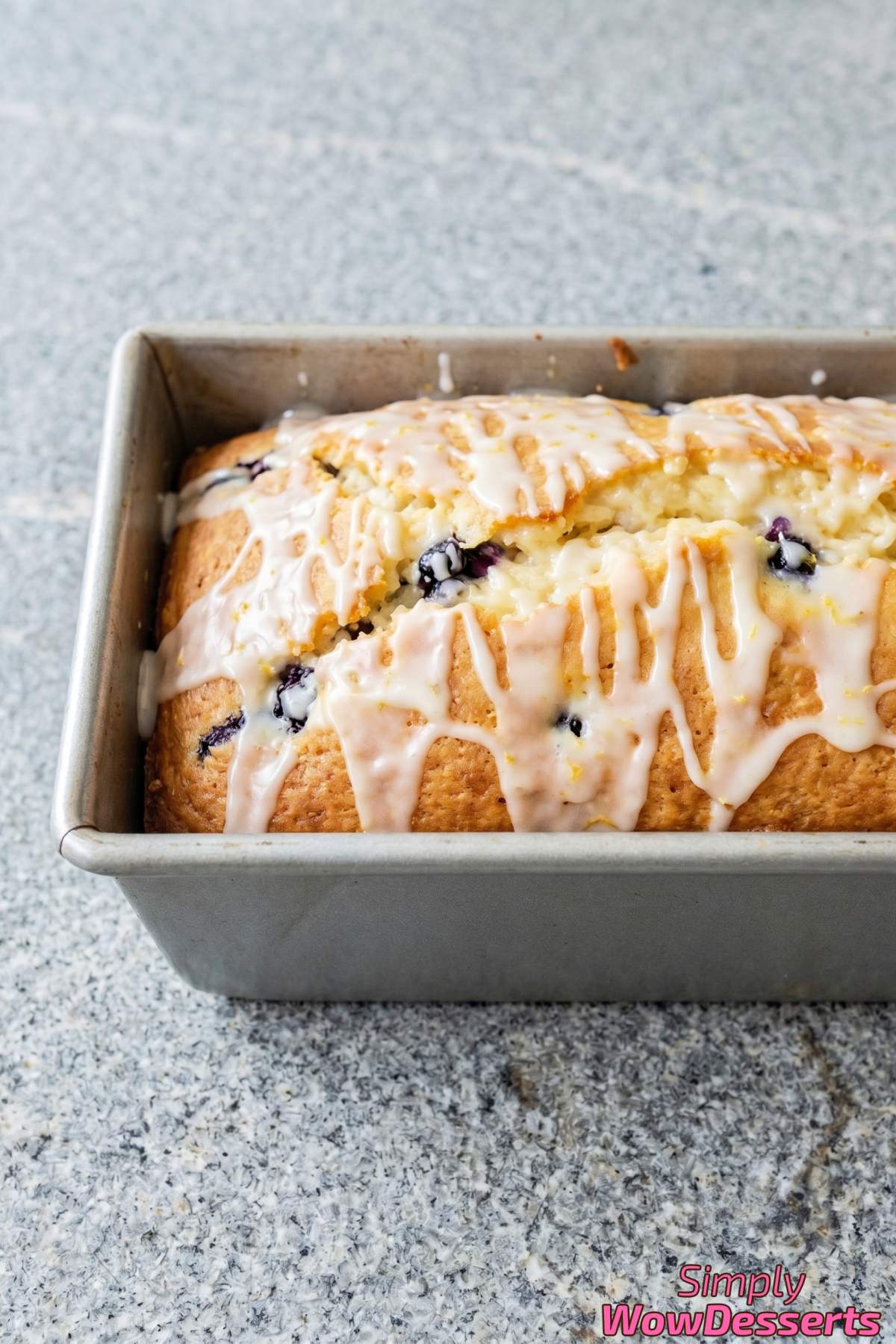 Homemade lemon blueberry loaf cake
