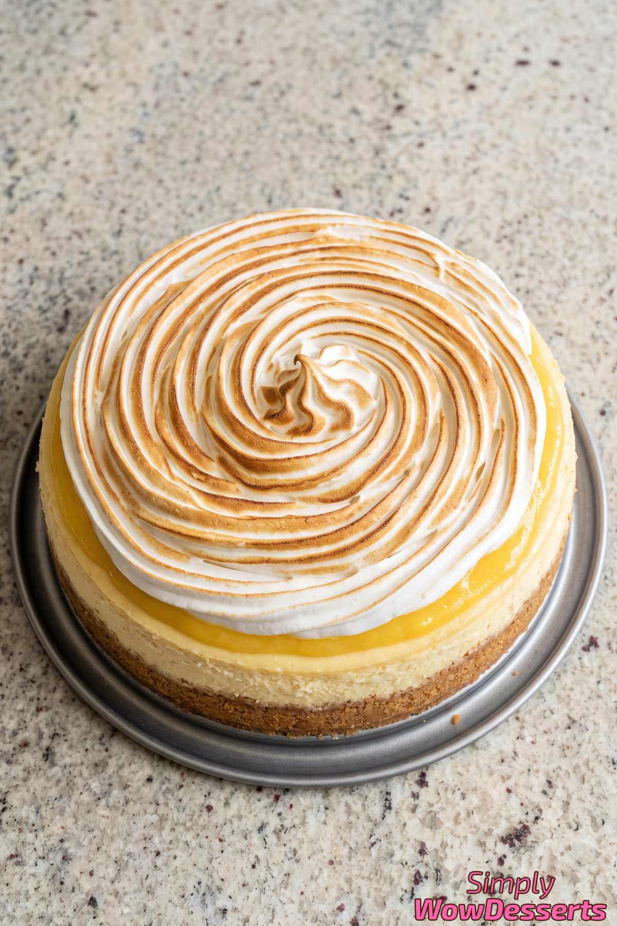 Classic lemon meringue cheesecake